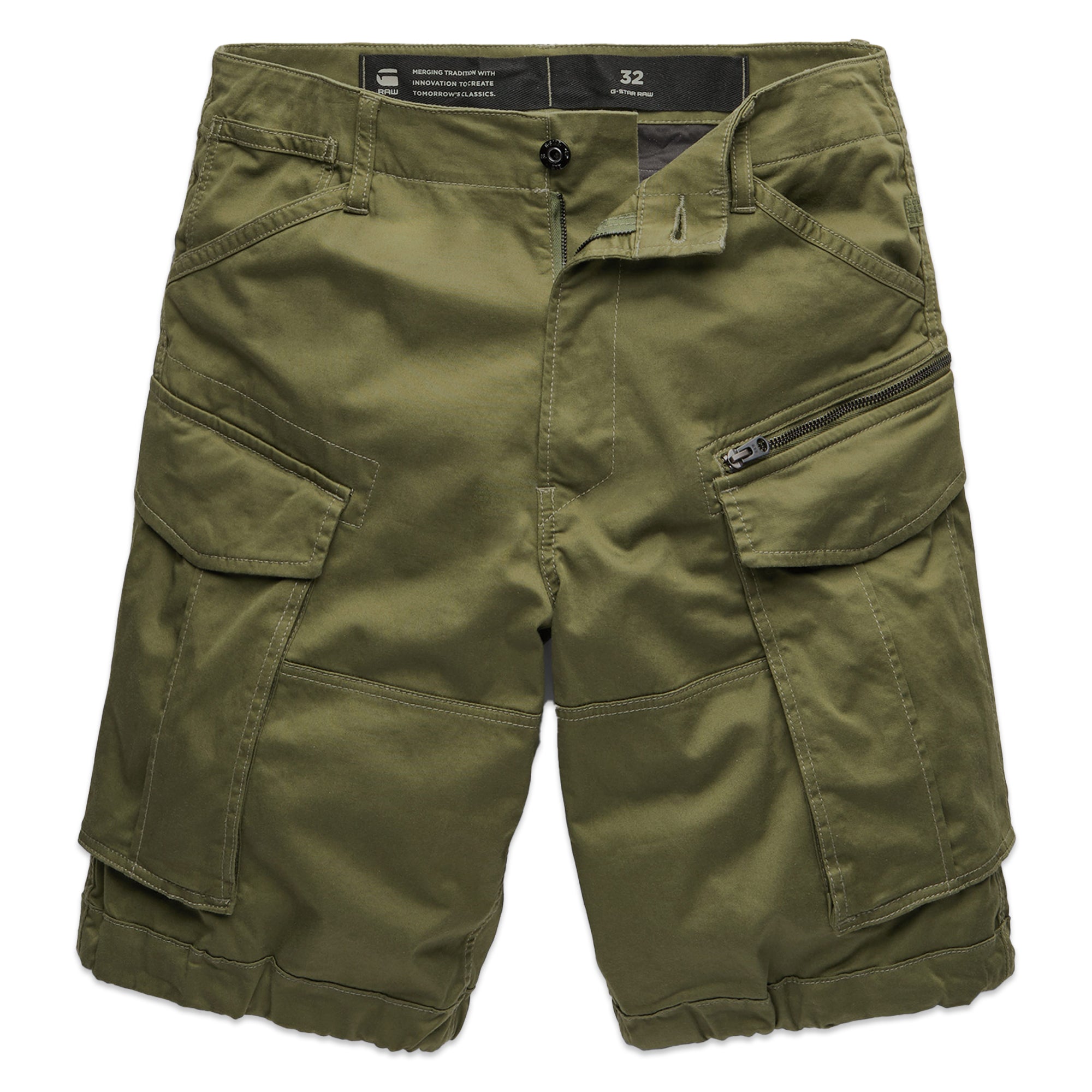 G-Star Rovic Zip Relaxed Cargo Shorts - Sage