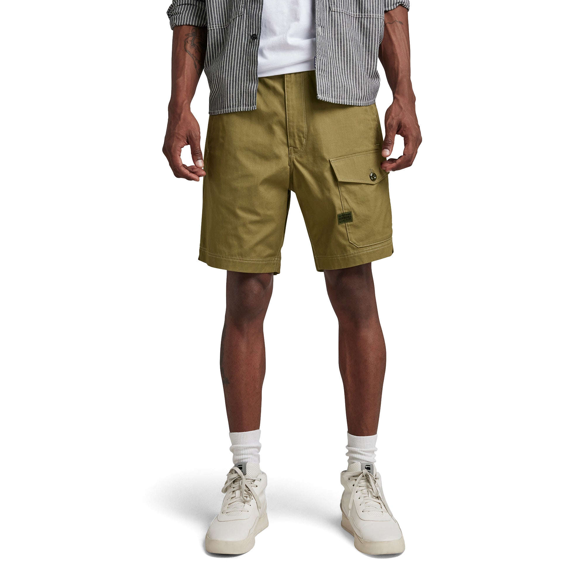 G-Star Sport Trainer Ripstop Shorts - Smoke Olive