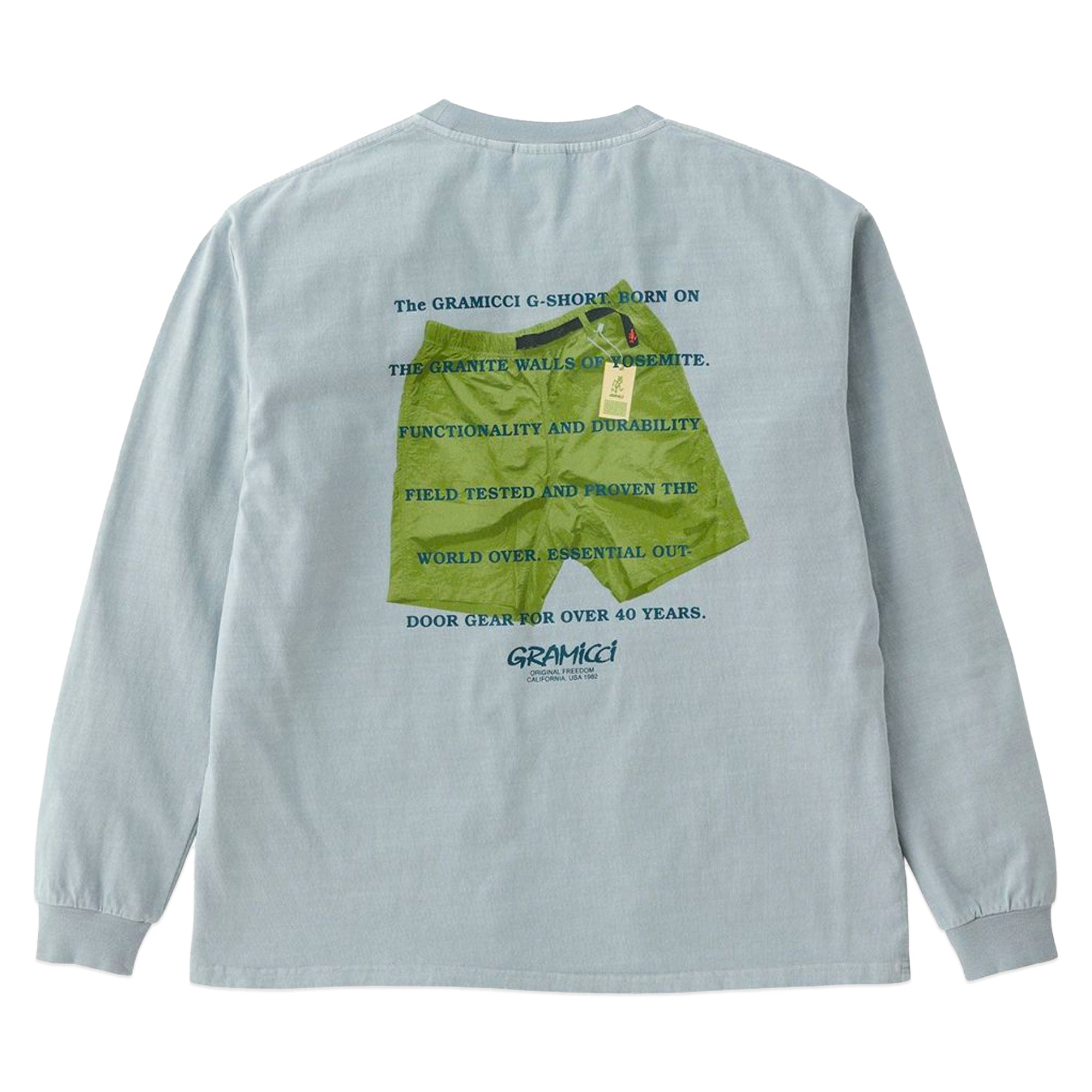 Gramicci G-Short Long Sleeve T-Shirt - Smoky Slate Pigment