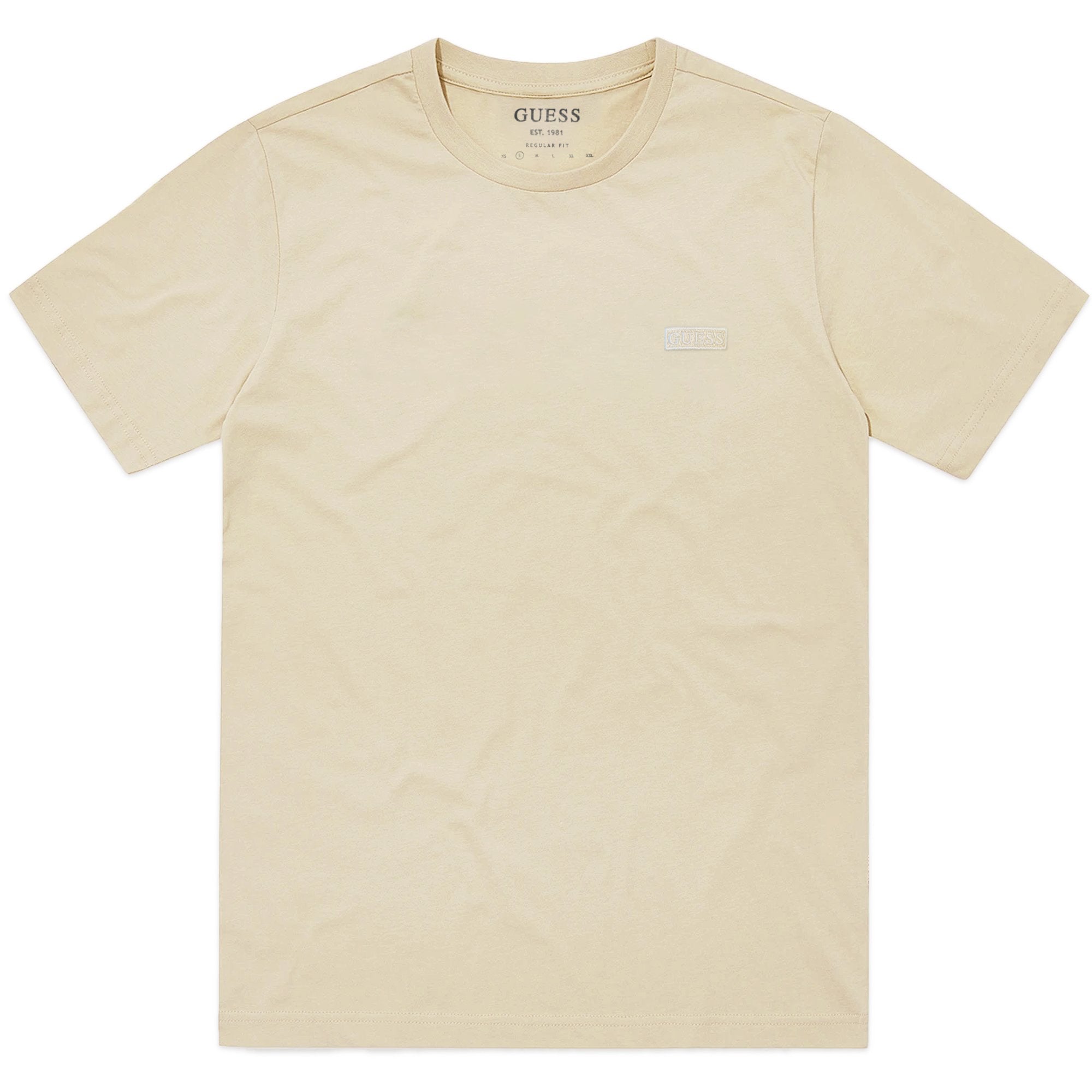 Guess Small Embro Pigment Dyed T-Shirt - Bleached Straw