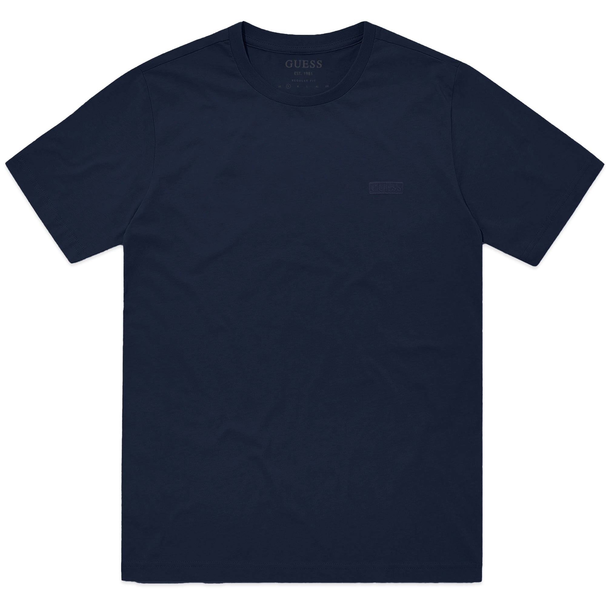 Guess Small Embro Pigment Dyed T-Shirt - Navy