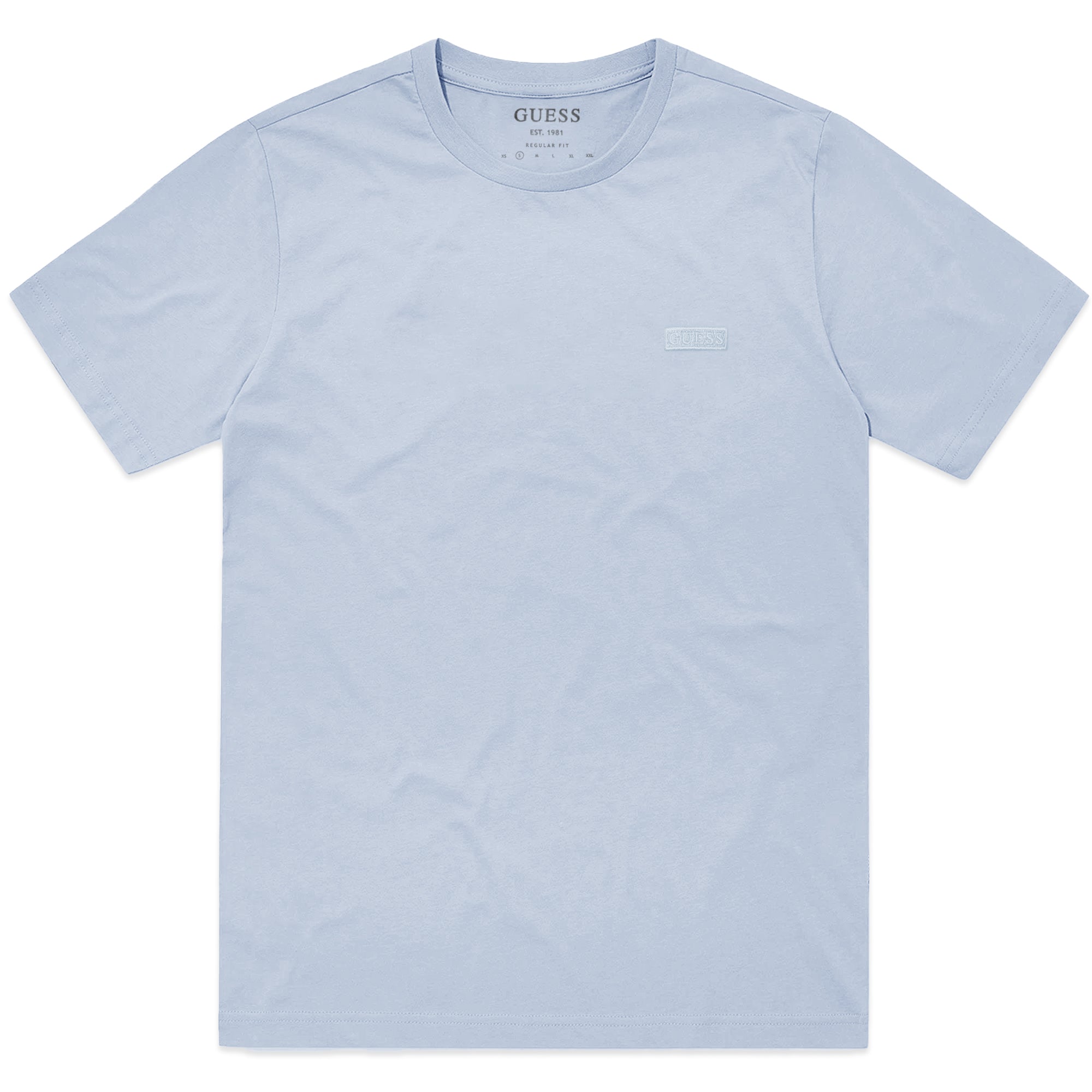 Guess Small Embro Pigment Dyed T-Shirt - Steel Pastel