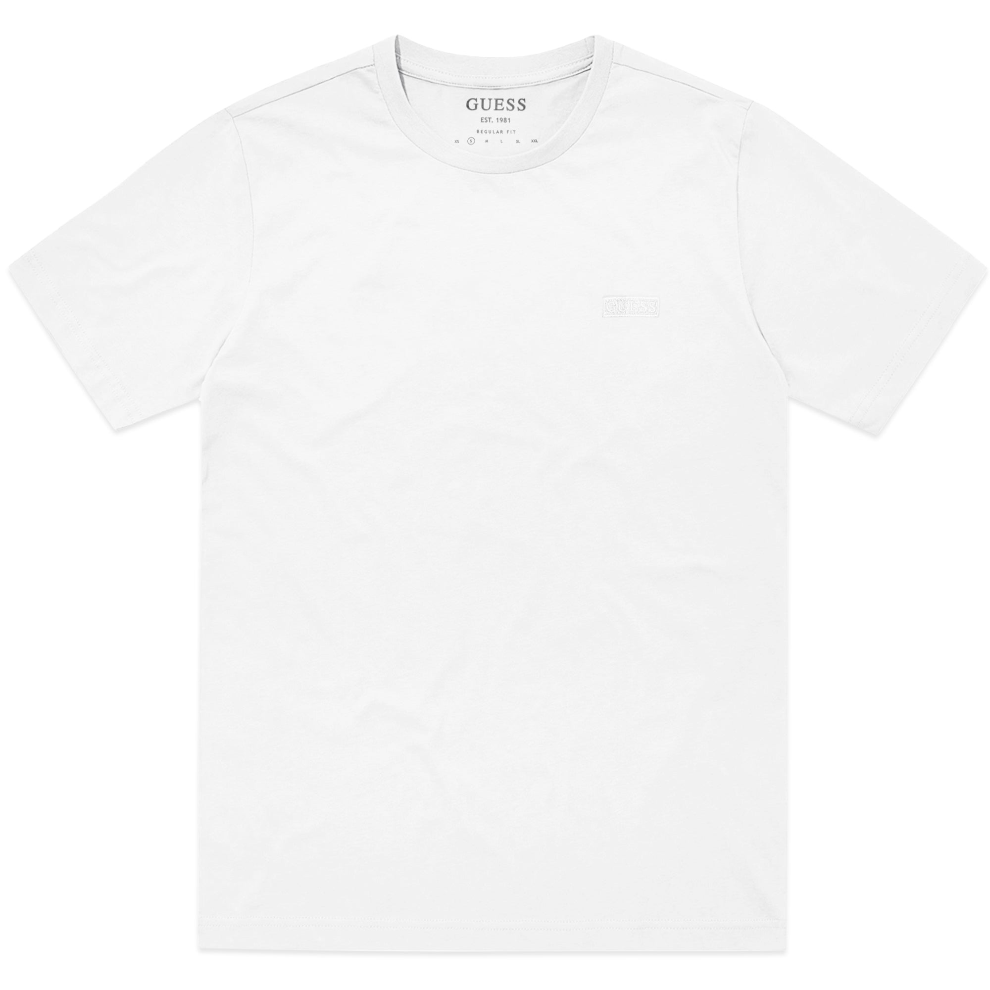 Guess Small Embro Pigment Dyed T-Shirt - White