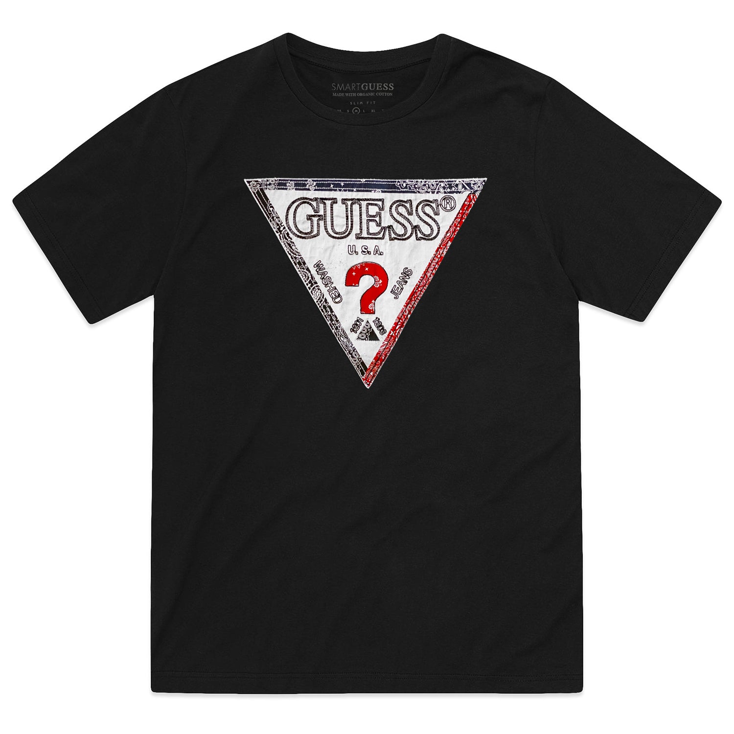 Guess Triesley Logo Print T-Shirt - Black