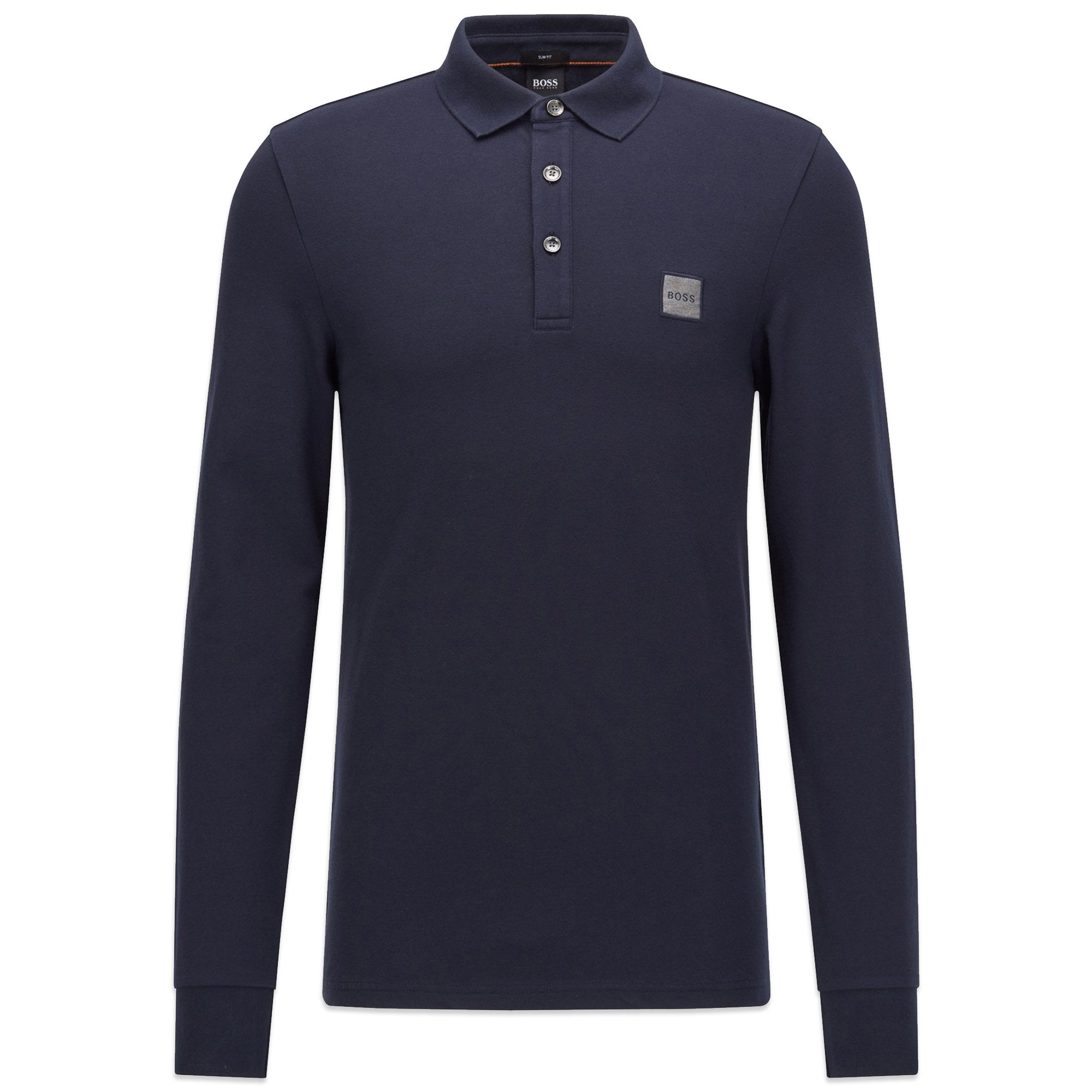 Boss Passerby 1 Long Sleeve Polo - Navy