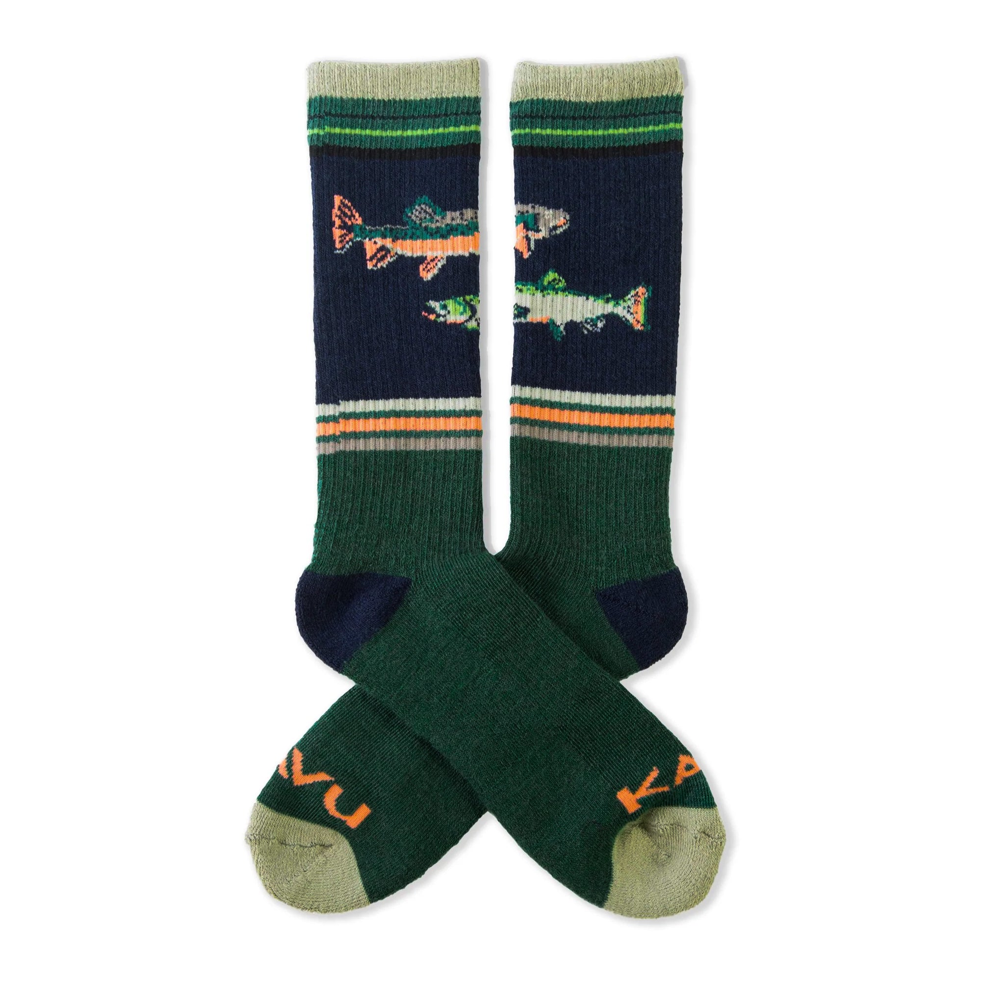 KAVU Moonwalk Unisex Crew Socks - Go Fish