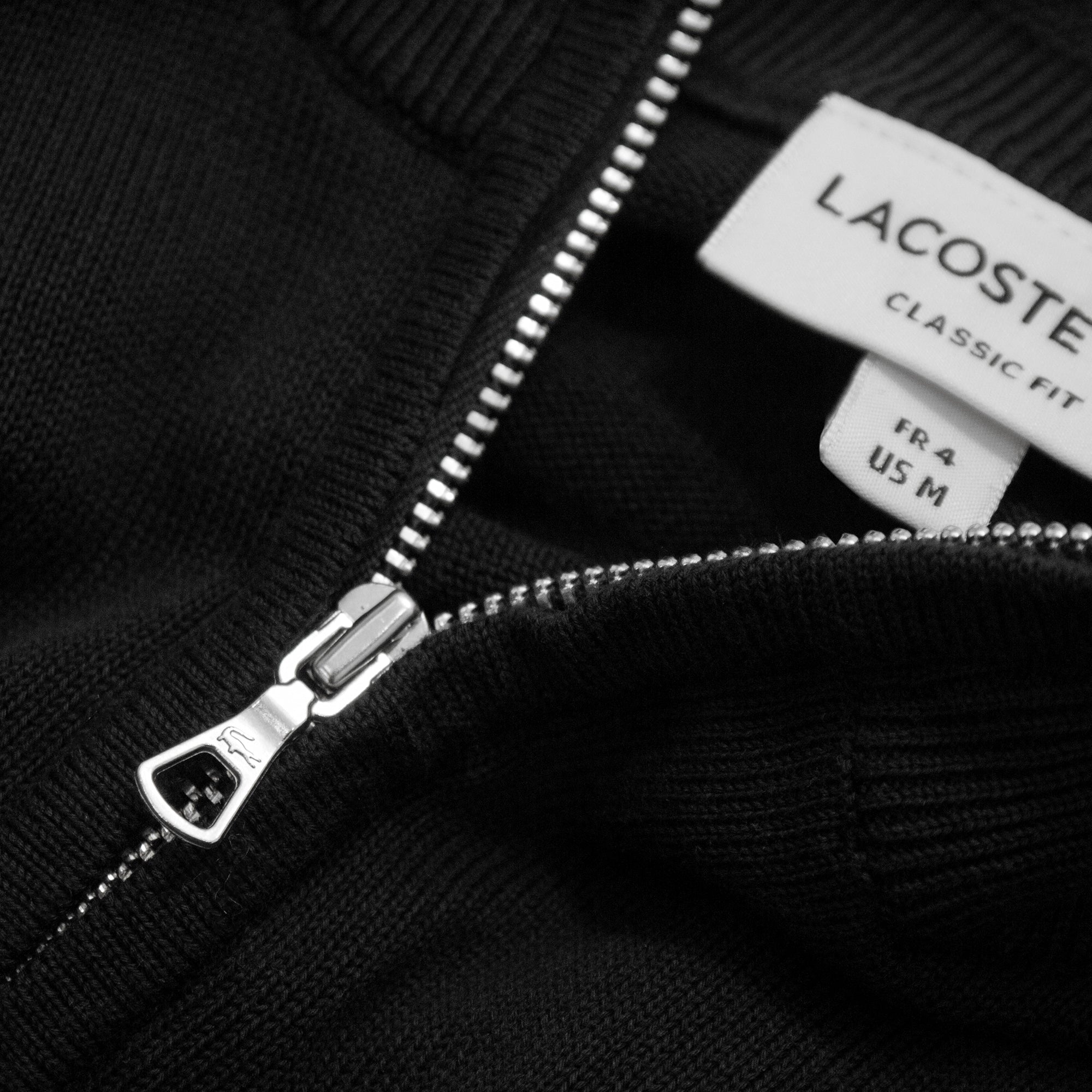 Lacoste Cotton 1/2 Zip Knit AH1980 - Black