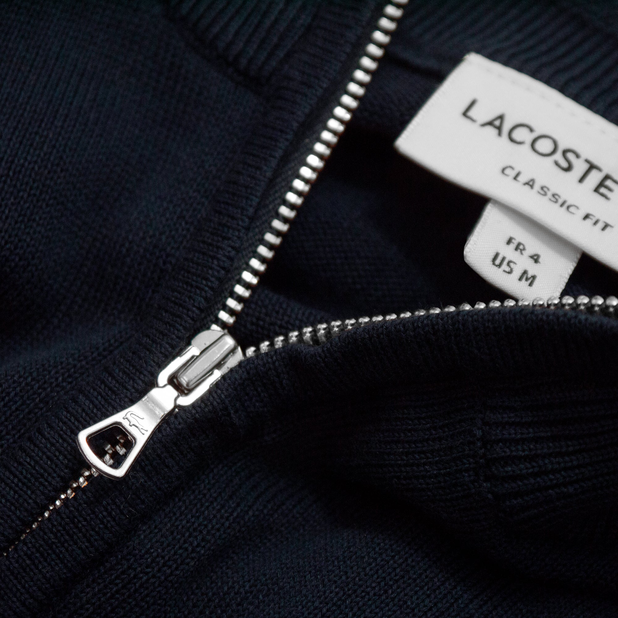 Lacoste Cotton 1/2 Zip Knit AH1980 - Navy