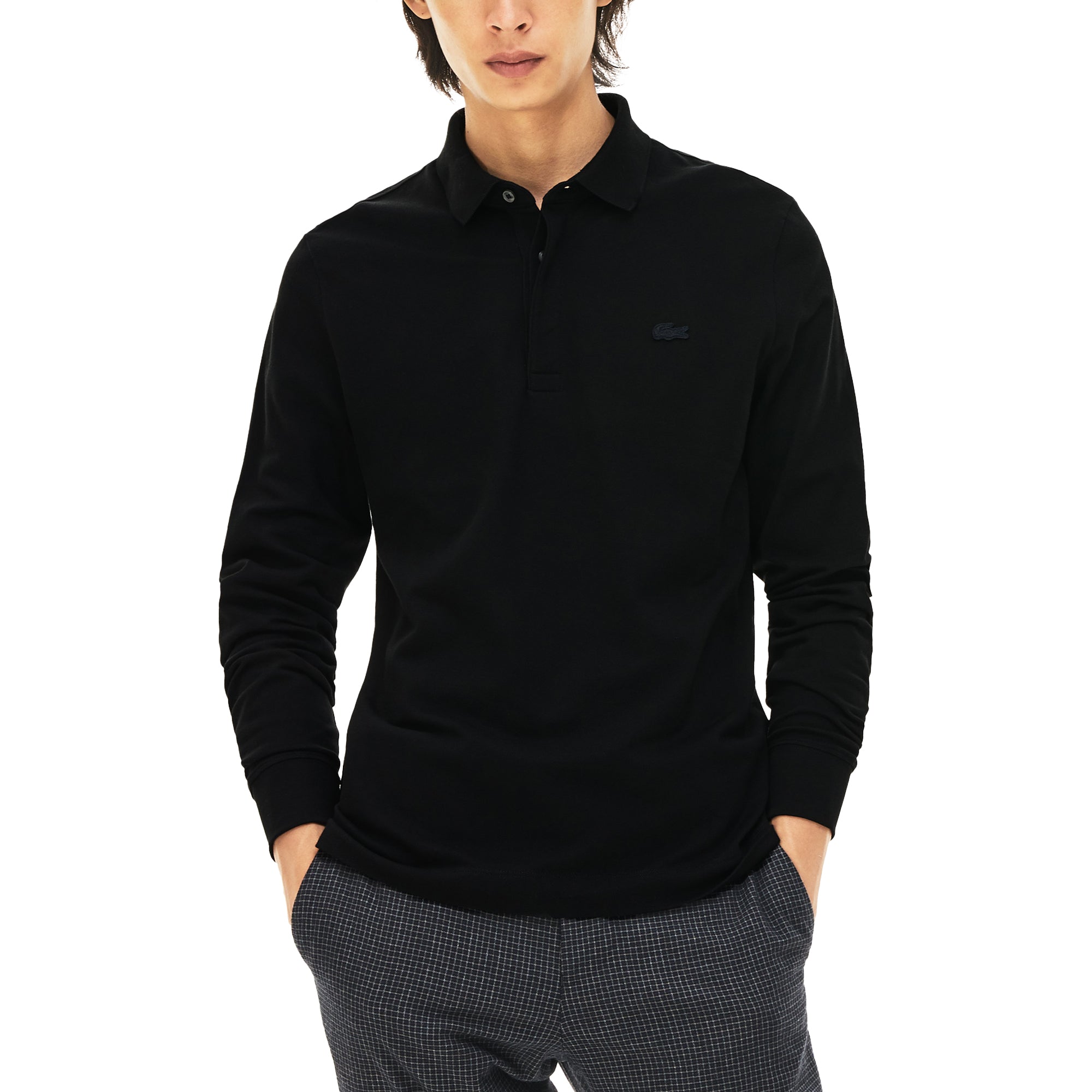 Lacoste Long Sleeve Paris Stretch Polo PH2481 - Black