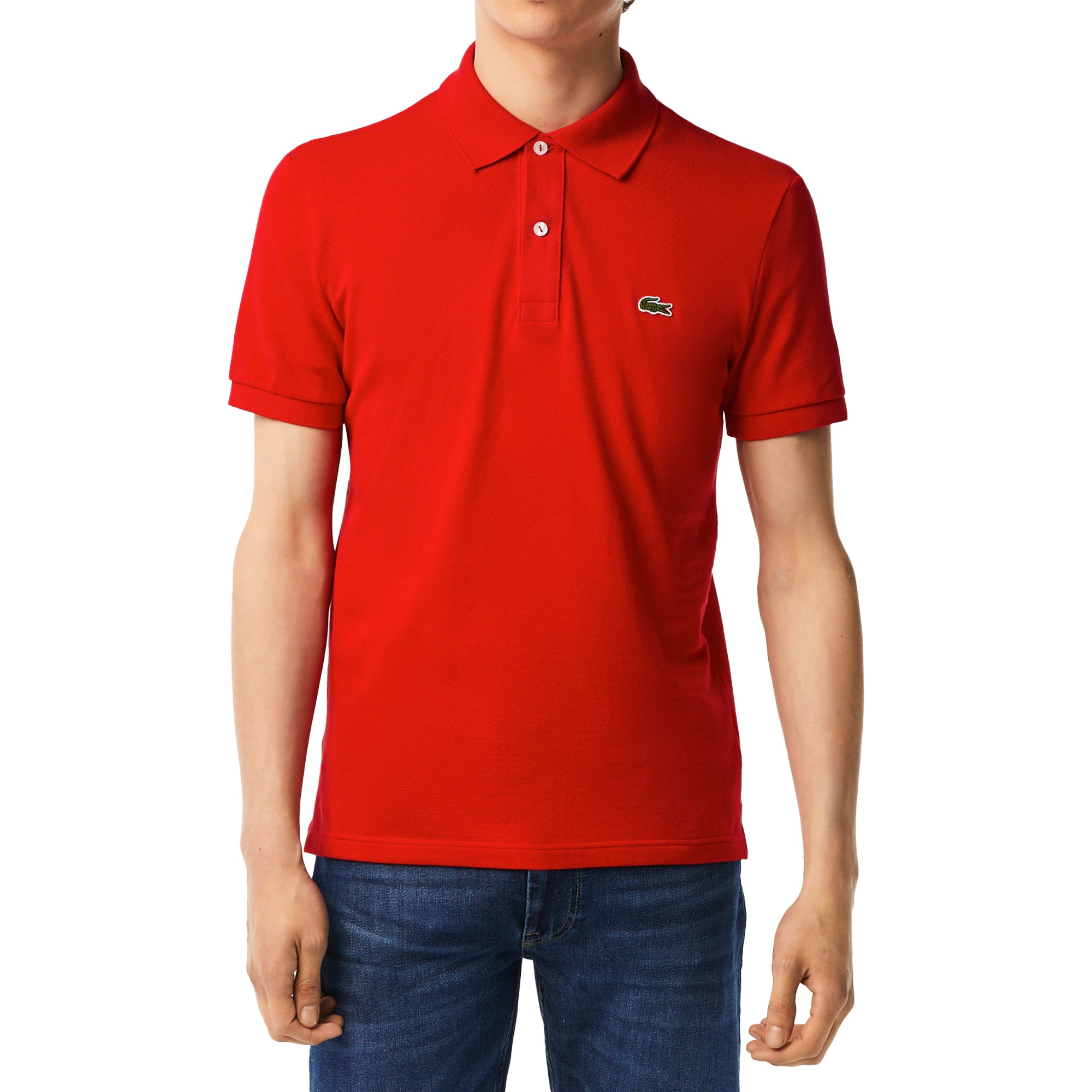 Lacoste Short Sleeved Slim Fit Polo PH4012 - Bright Red