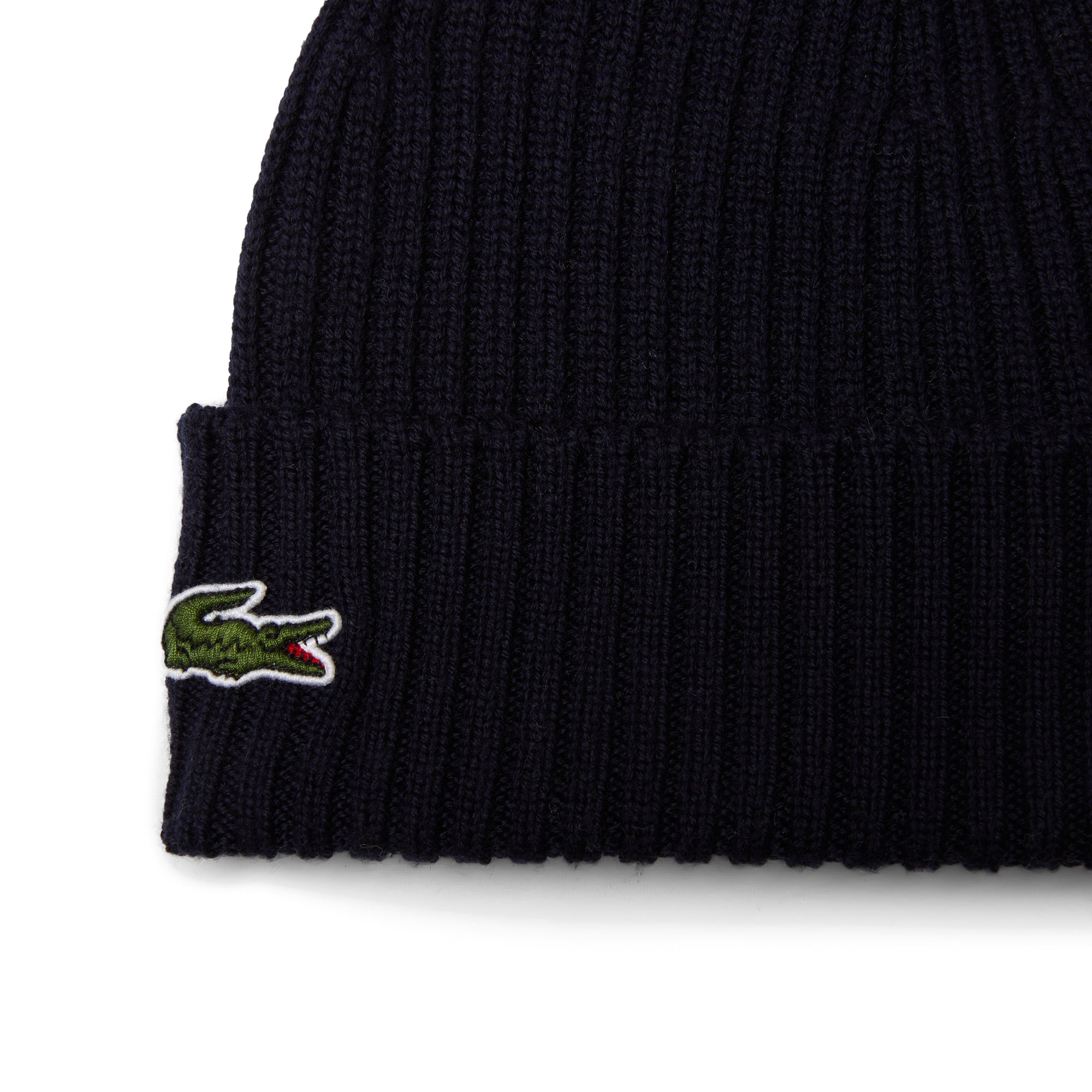 Lacoste RB0001 Knitted Wool Beanie - Navy