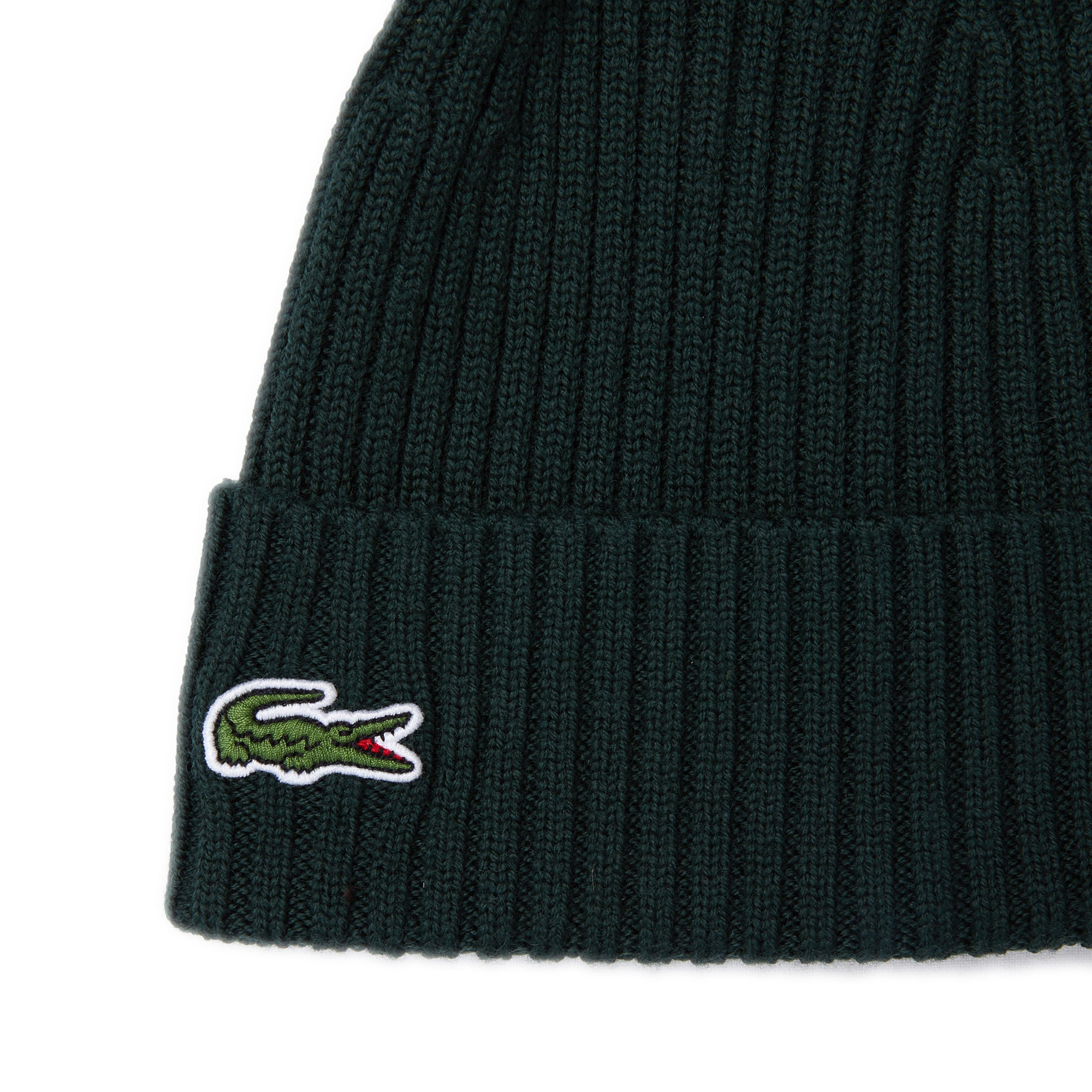Lacoste RB4162 Ribbed Beanie - Green
