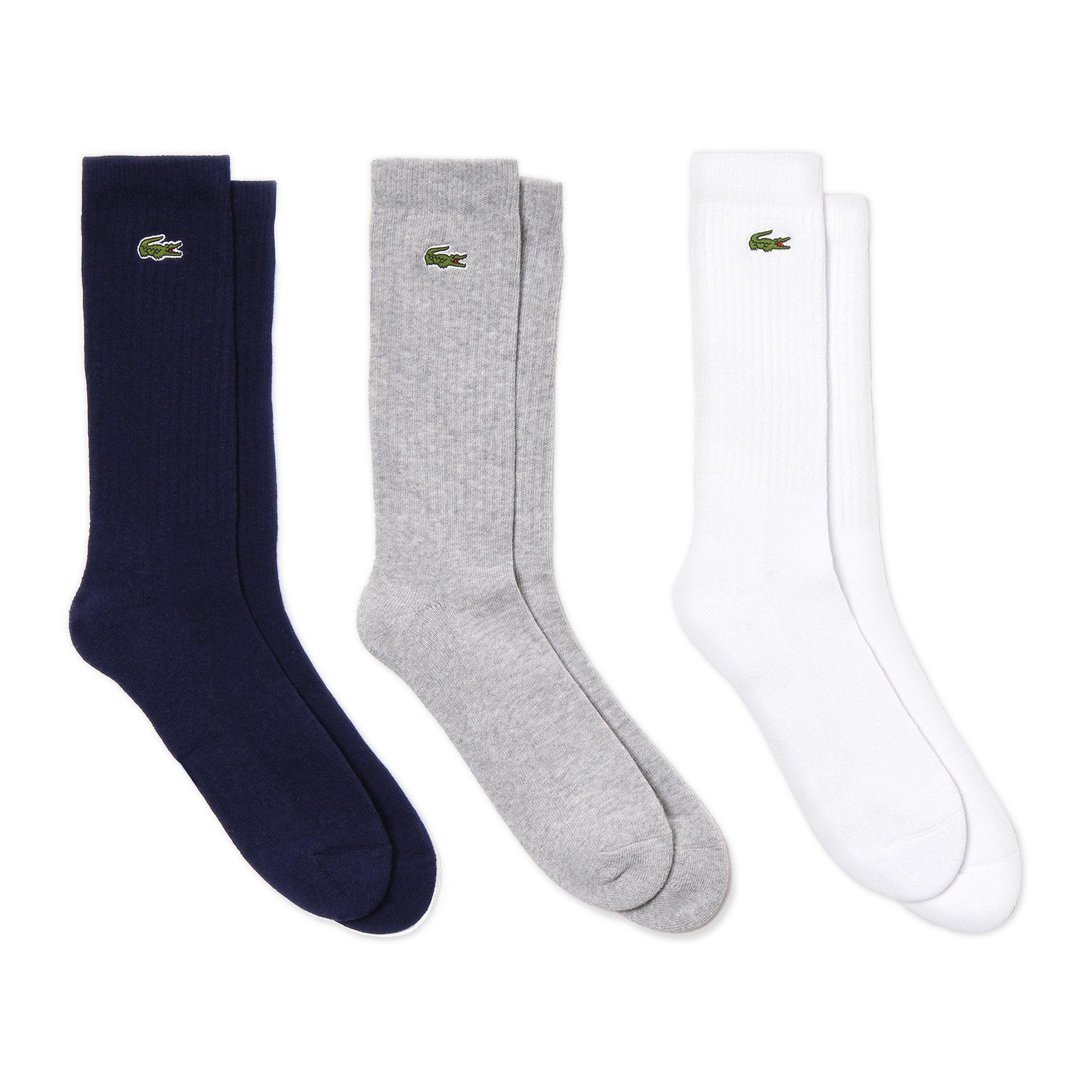 Lacoste Sport Socks 3 Pack RA4182 - Navy/White/Grey