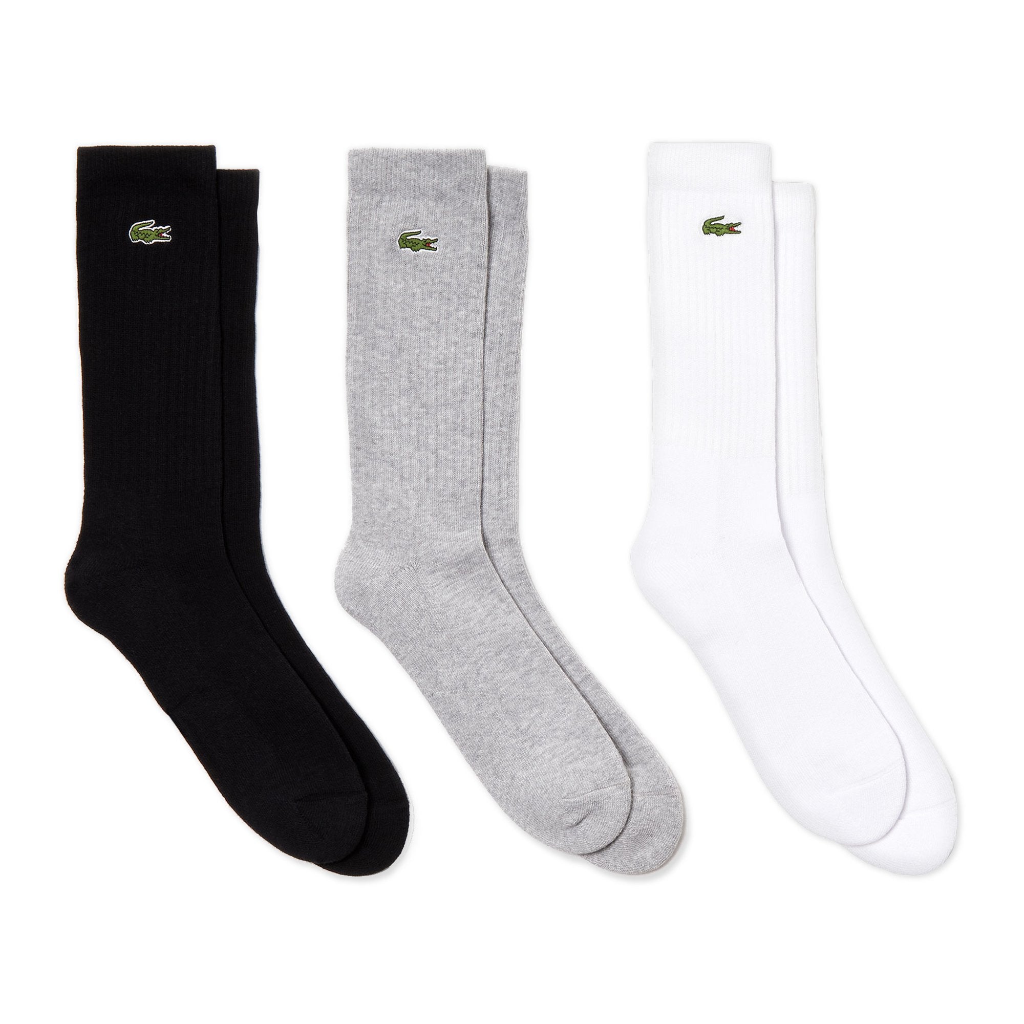 Lacoste Sport Socks 3 Pack RA4182 - Black/White/Grey