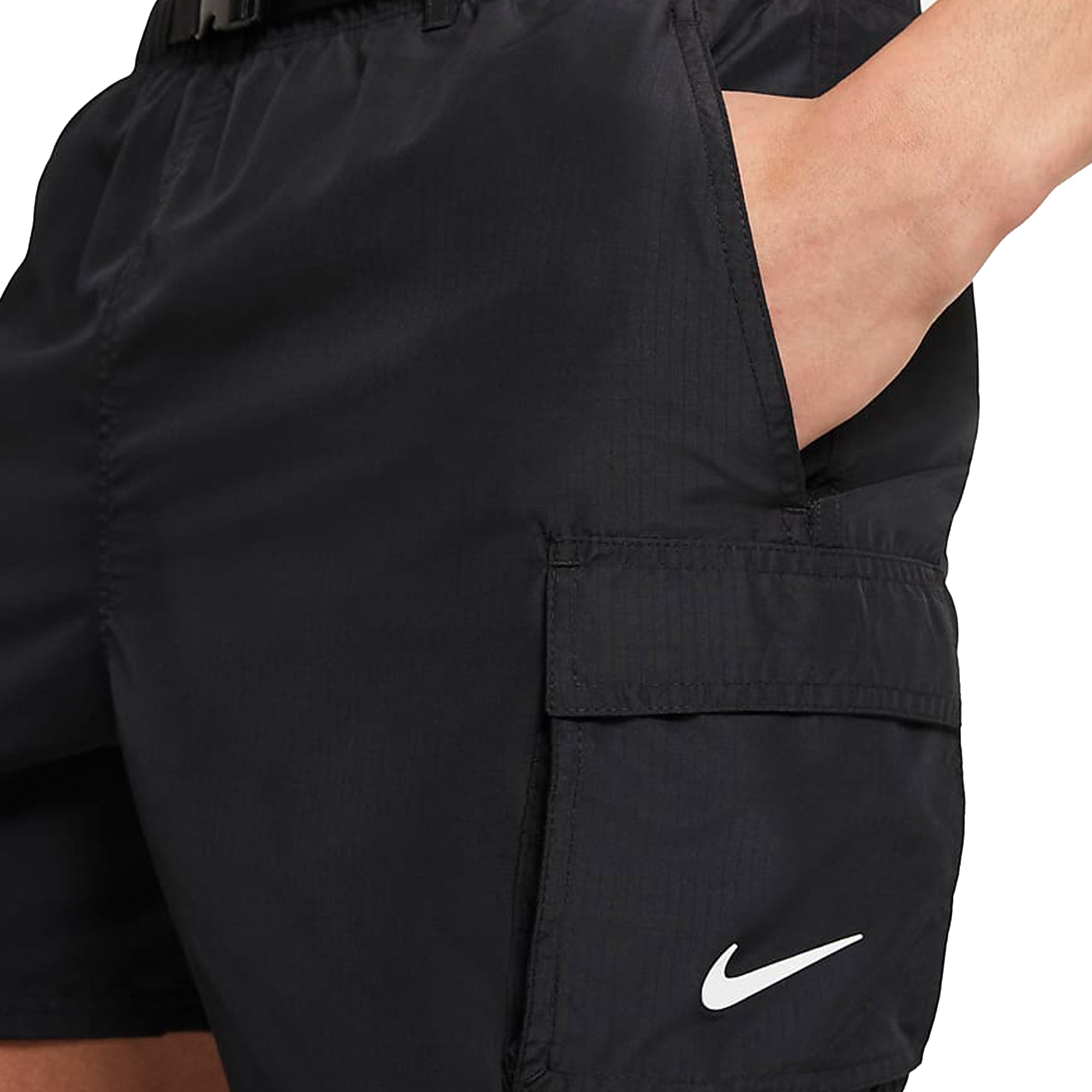 Nike Belted Packable Swim Shorts - Black