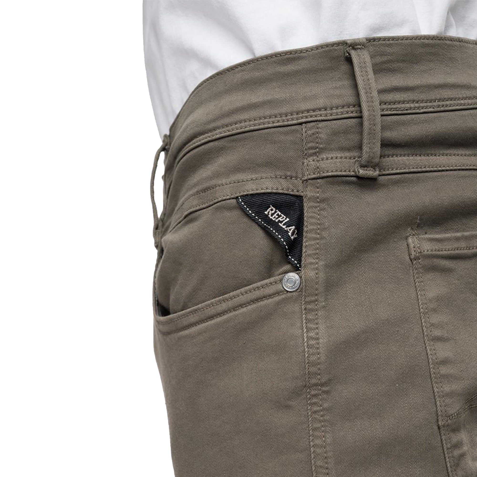 Replay Hyperflex X-Lite Anbass Colour Edition Slim Fit Jeans - Army