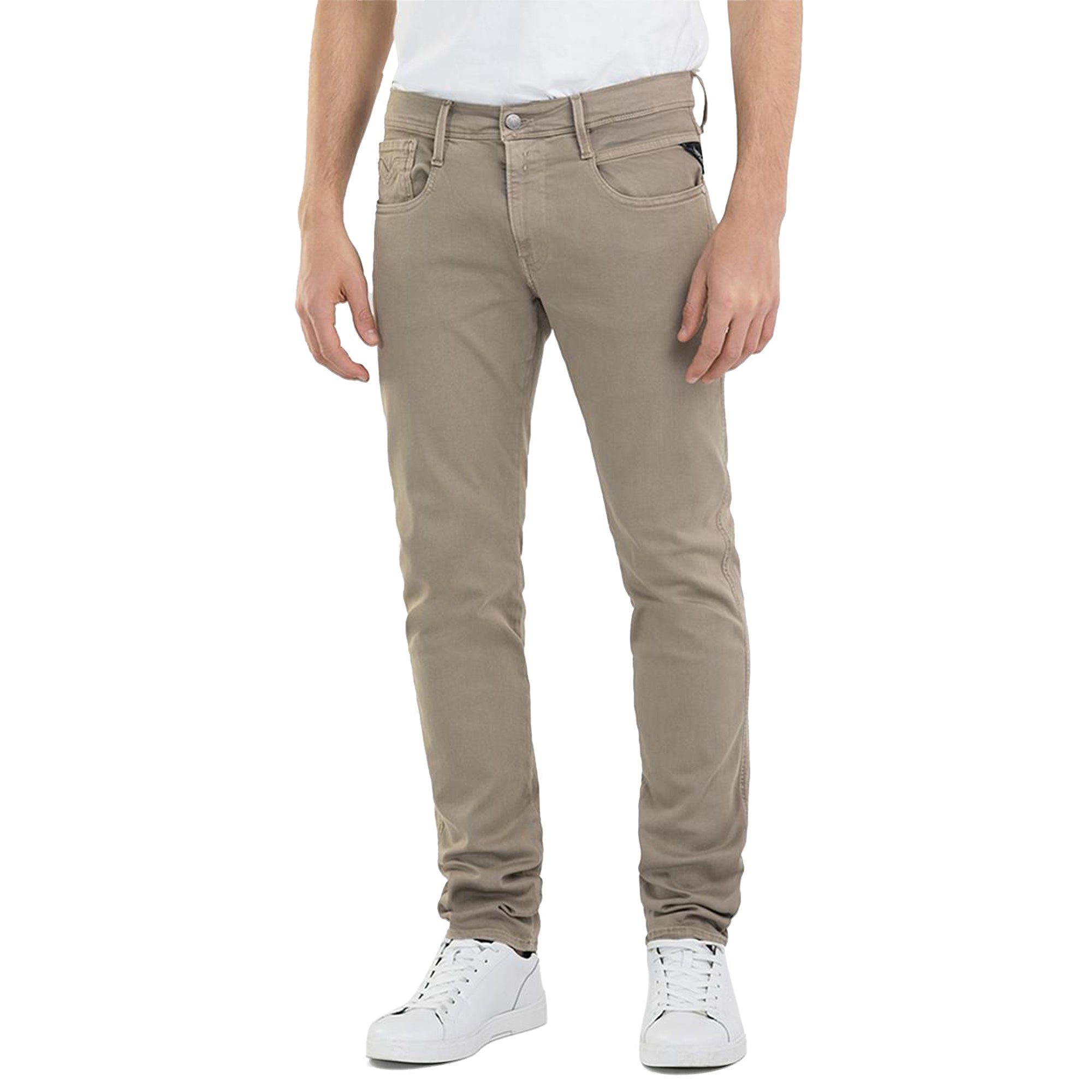 Replay Hyperflex X-Lite Anbass Colour Edition Slim Fit Jeans - Sand