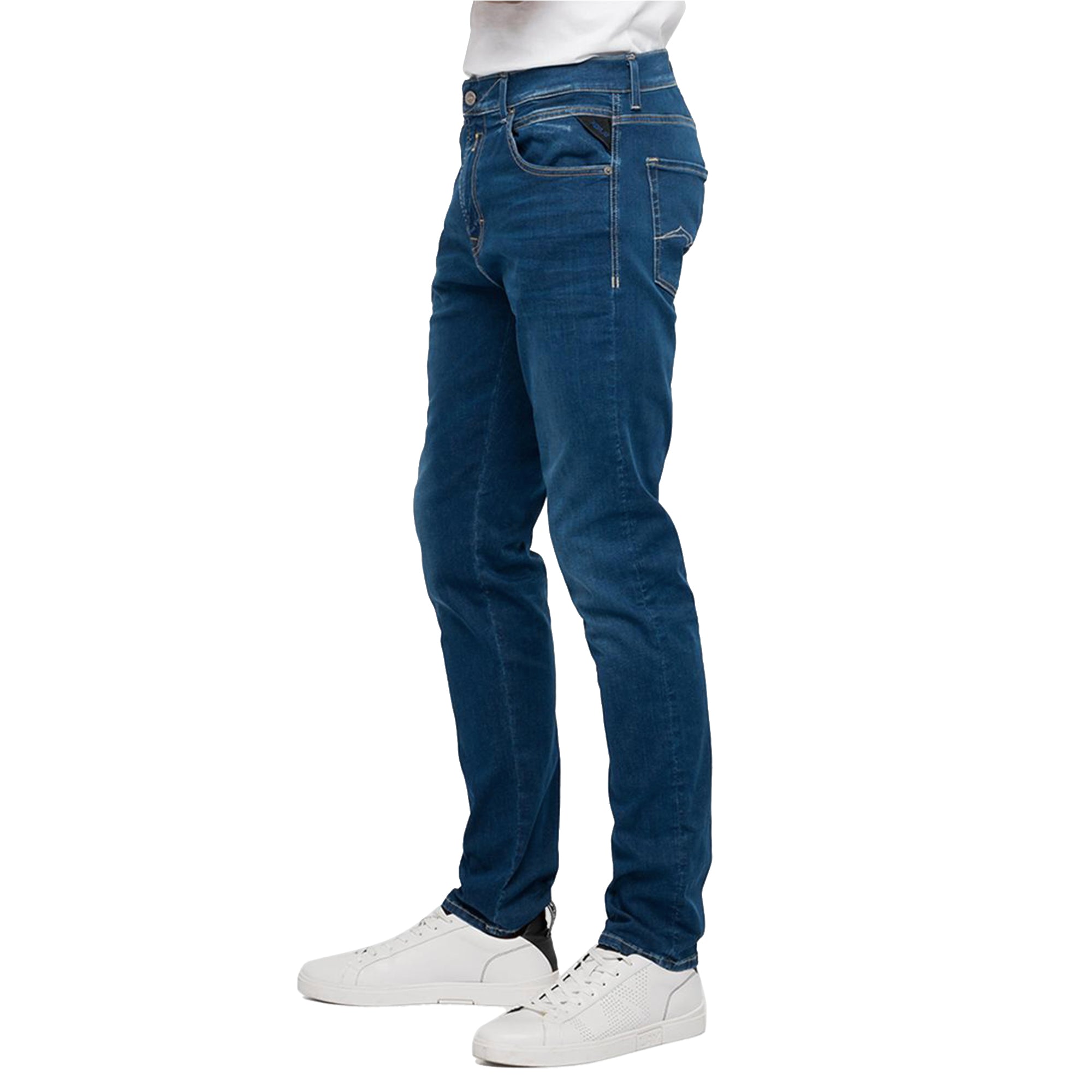 Replay Hyperflex X-Lite Anbass Slim Fit Jeans - Ocean Blue Mid