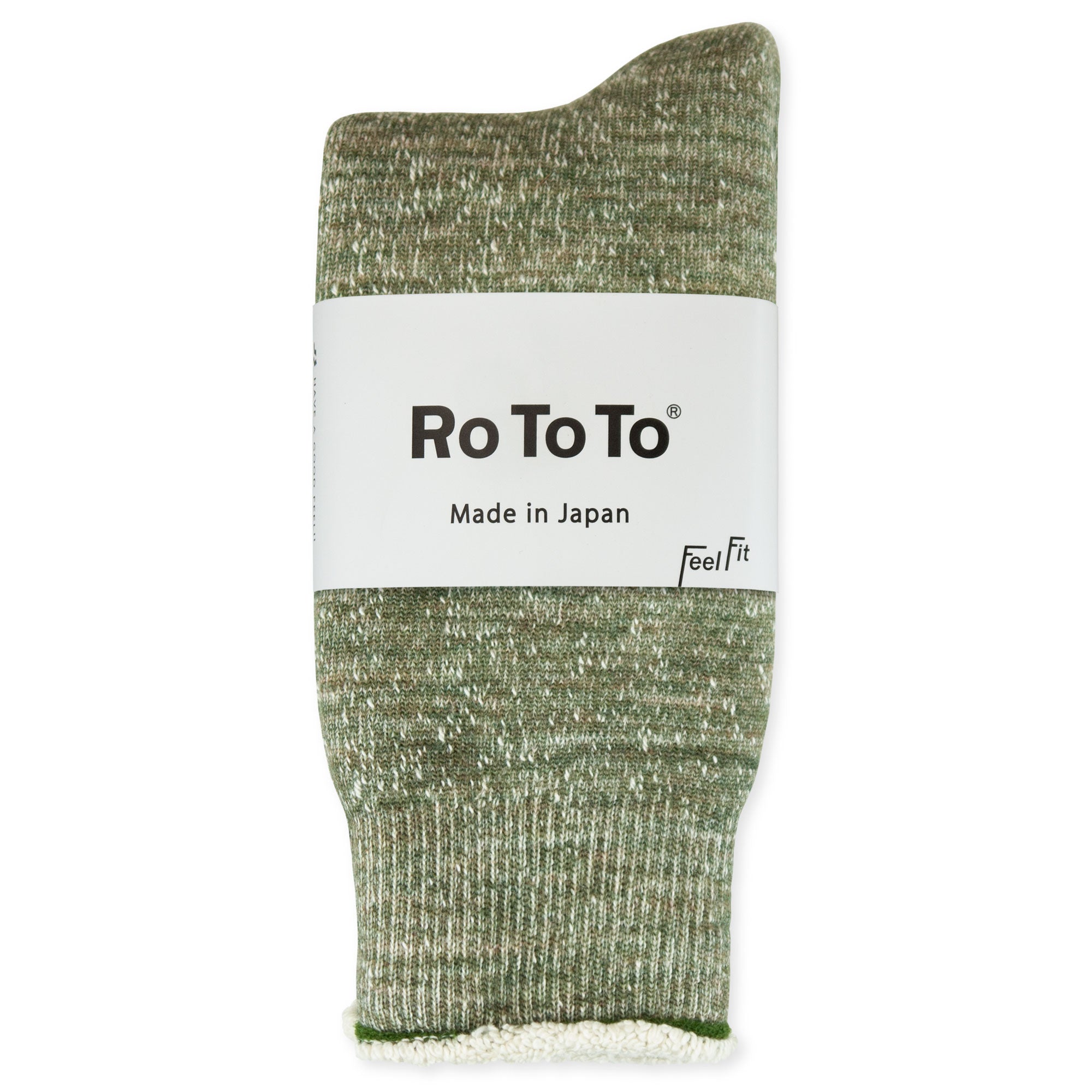 RoToTo Double Face Merino Wool Socks - Army Green