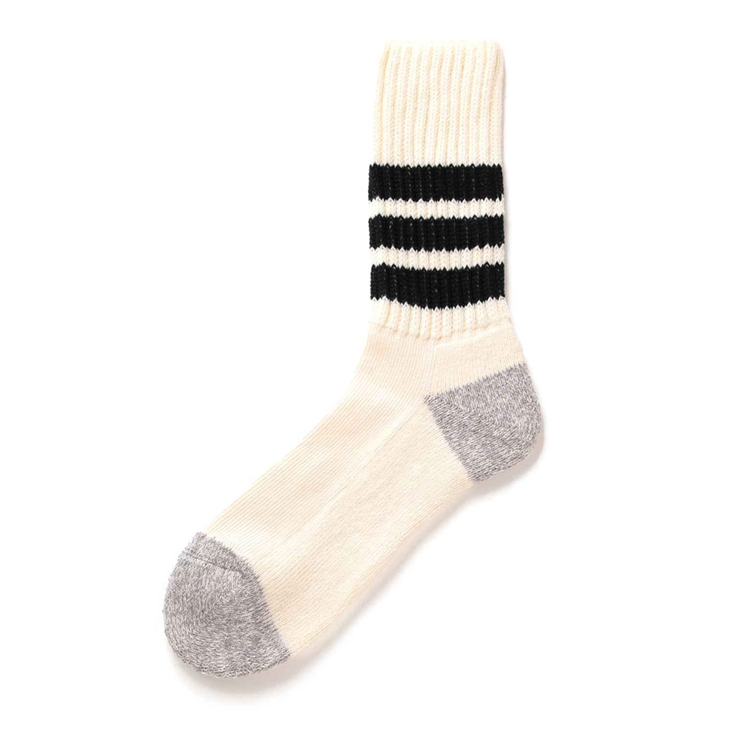 RoToTo Ribbed Old School Socks - Black