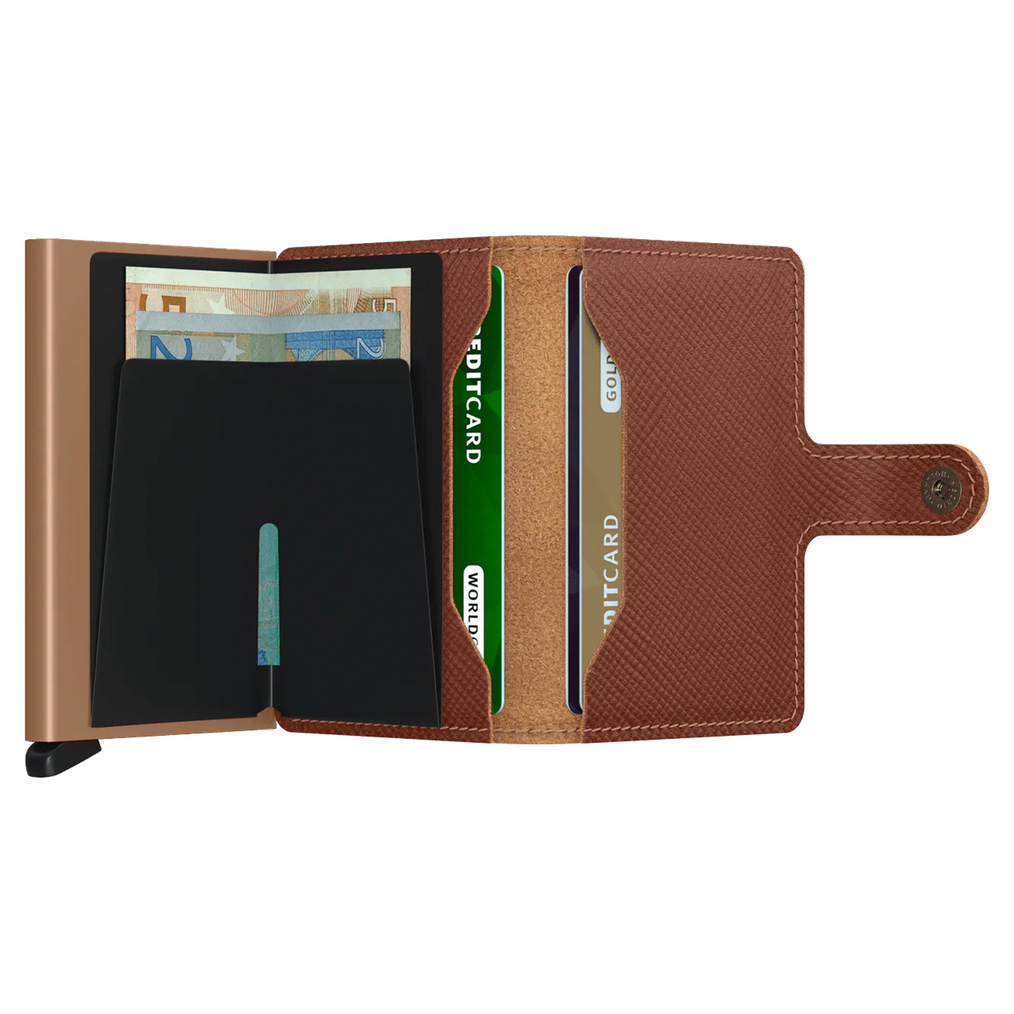 Secrid Mini Wallet Saffiano Caramel