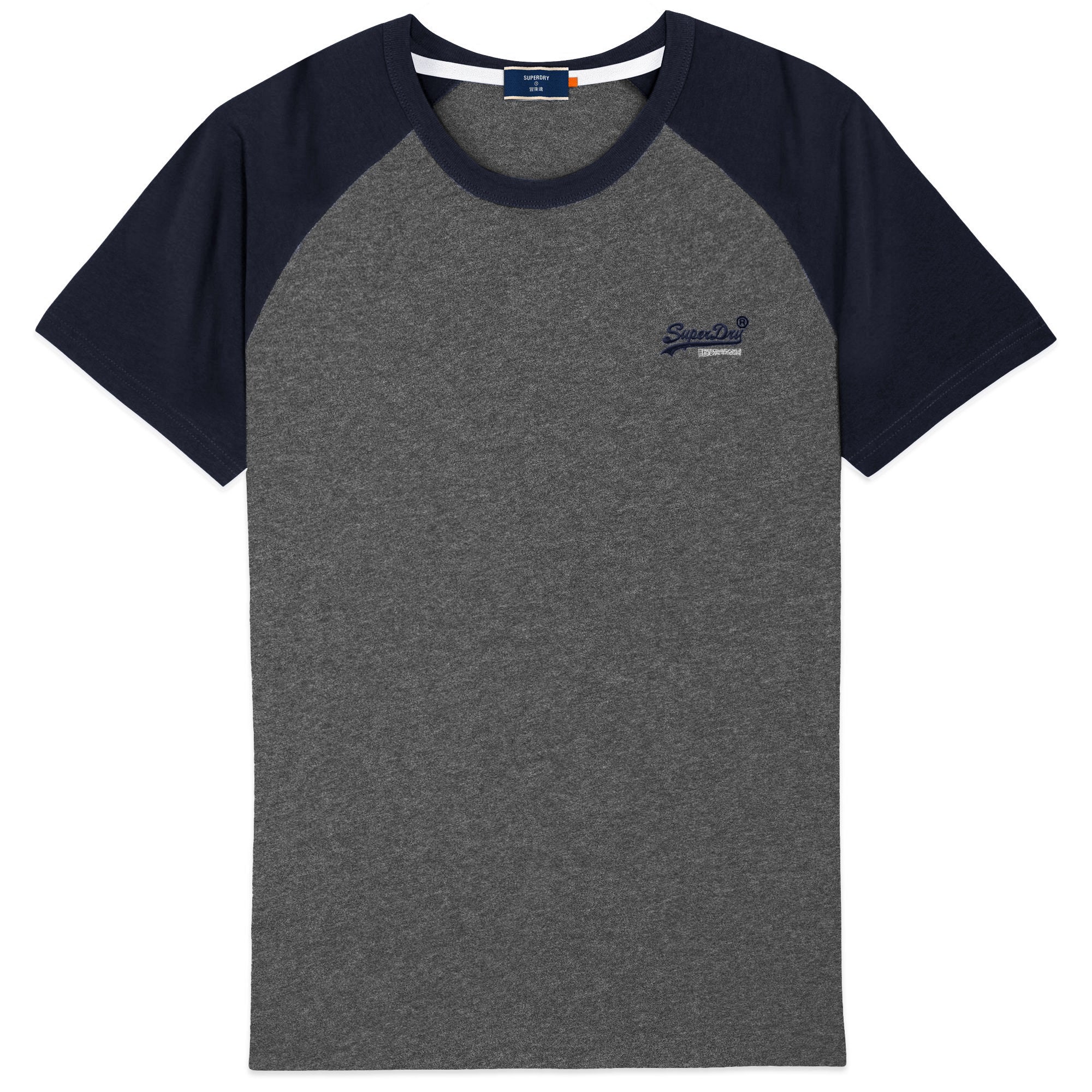 Superdry Orange Label Baseball T-Shirt - Black Grit