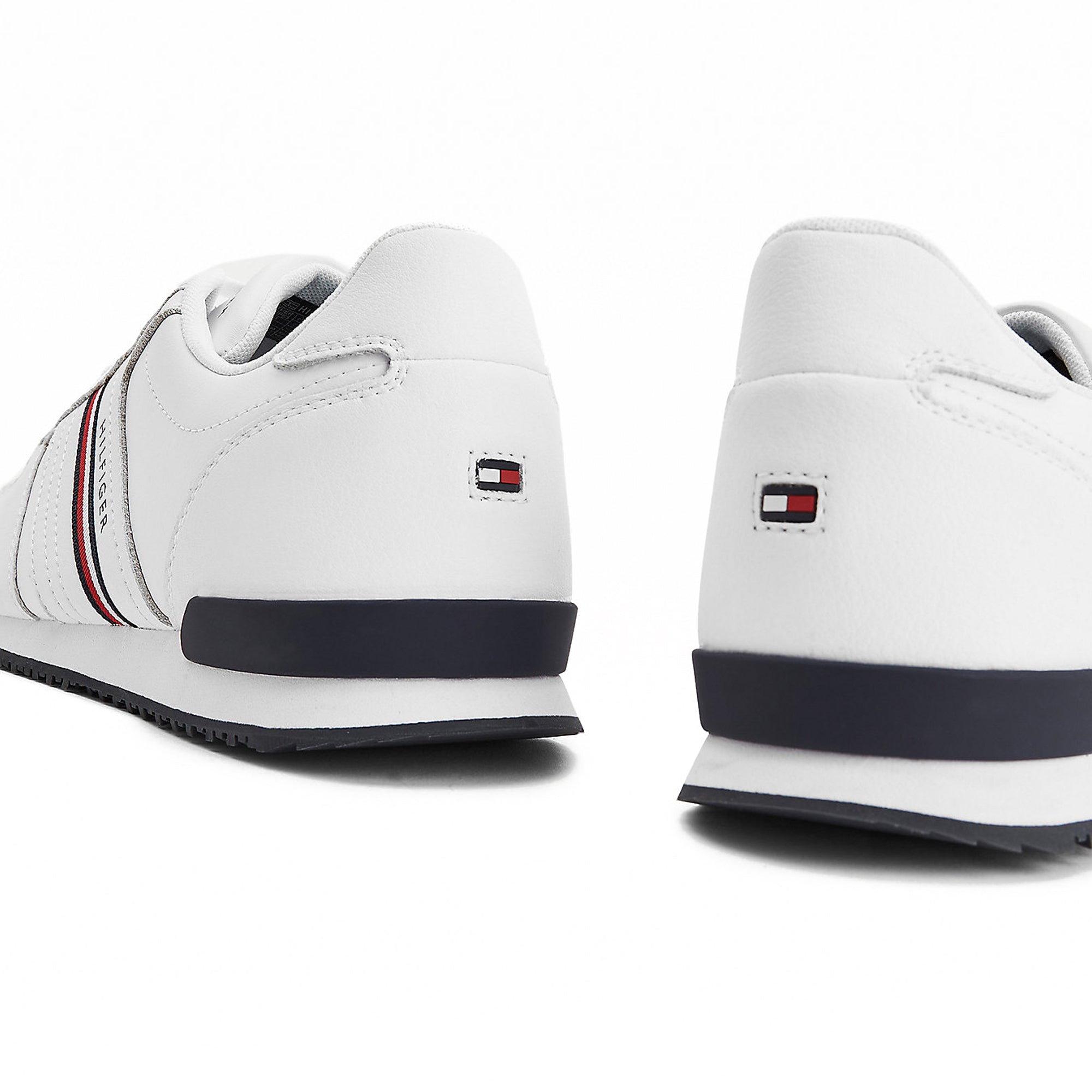 Tommy Hilfiger Iconic Leather Runner Stripes Trainers - White