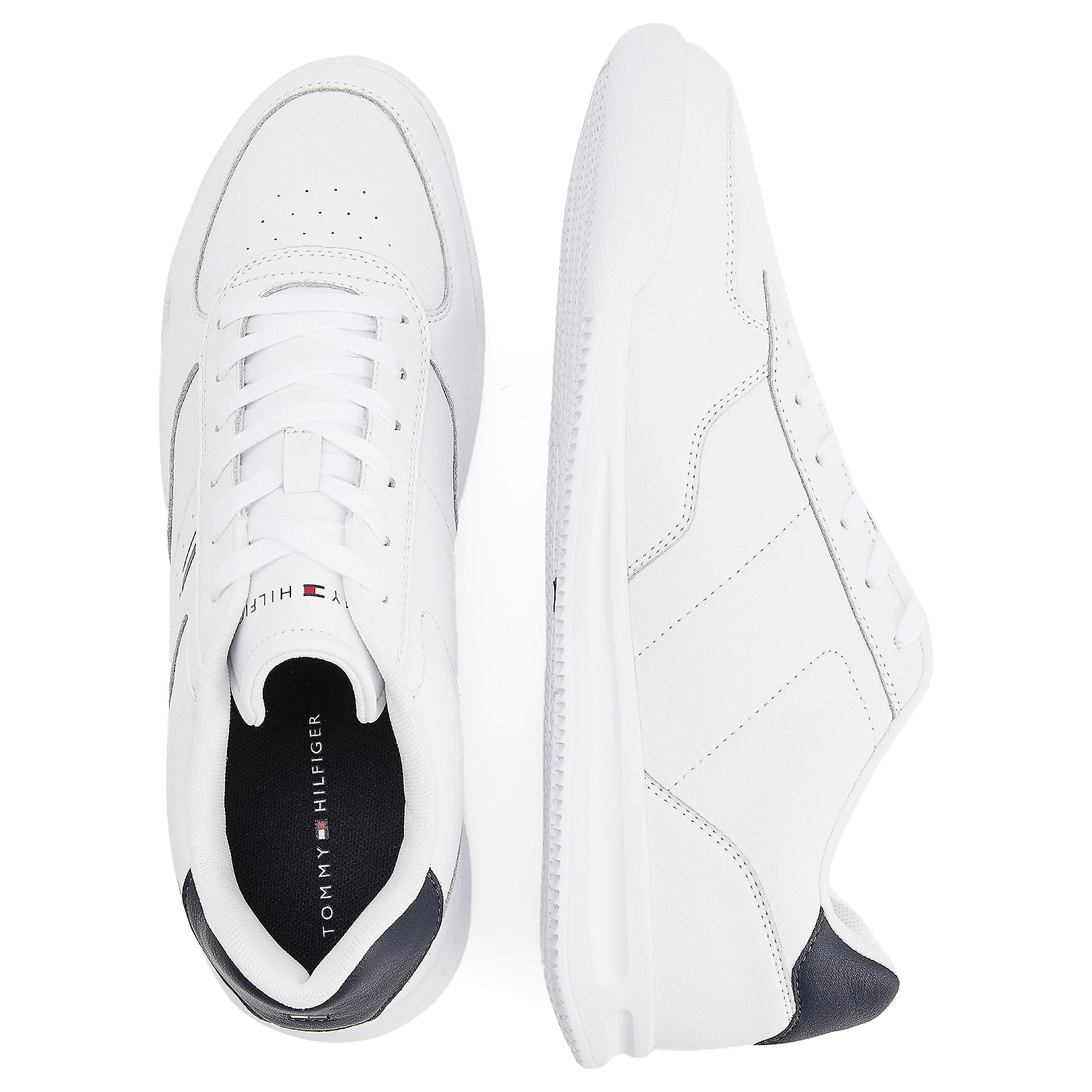 Tommy Hilfiger Lightweight Leather Trainers - White