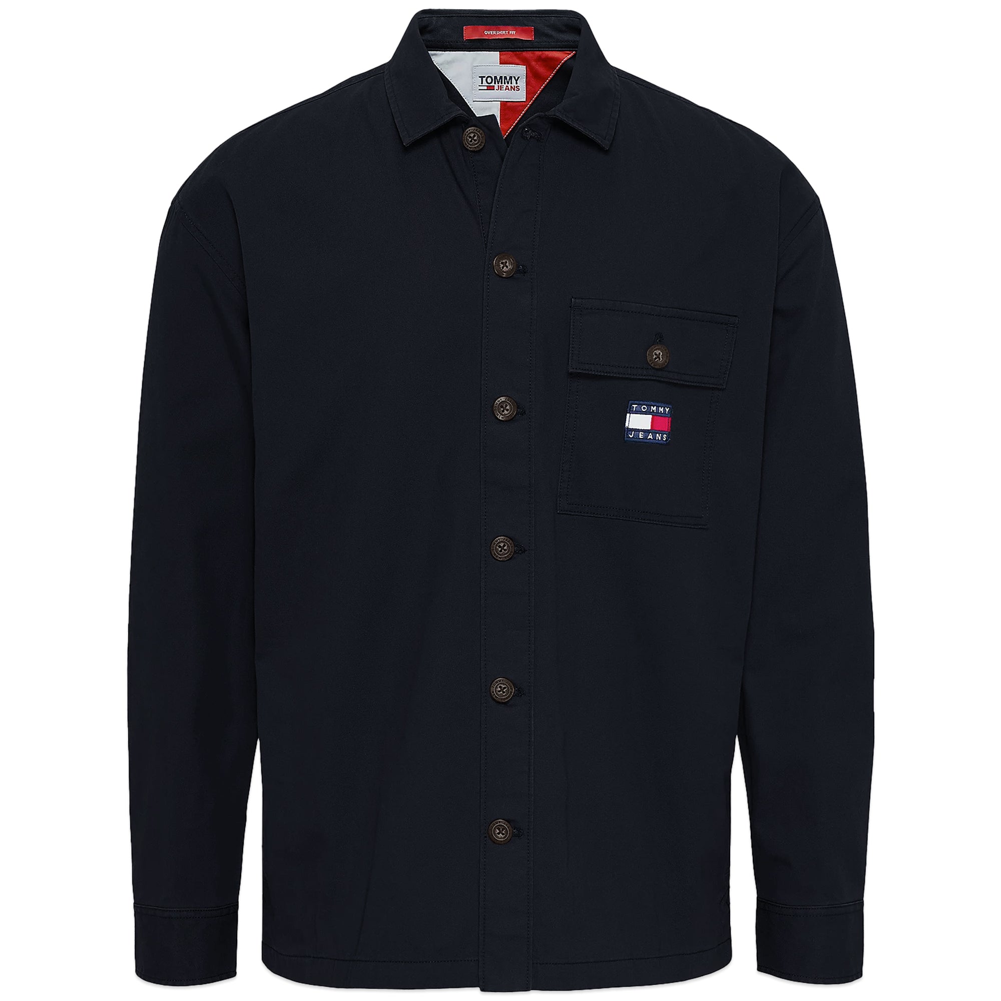 Tommy Jeans Solid Transitional Cotton Overshirt - Navy