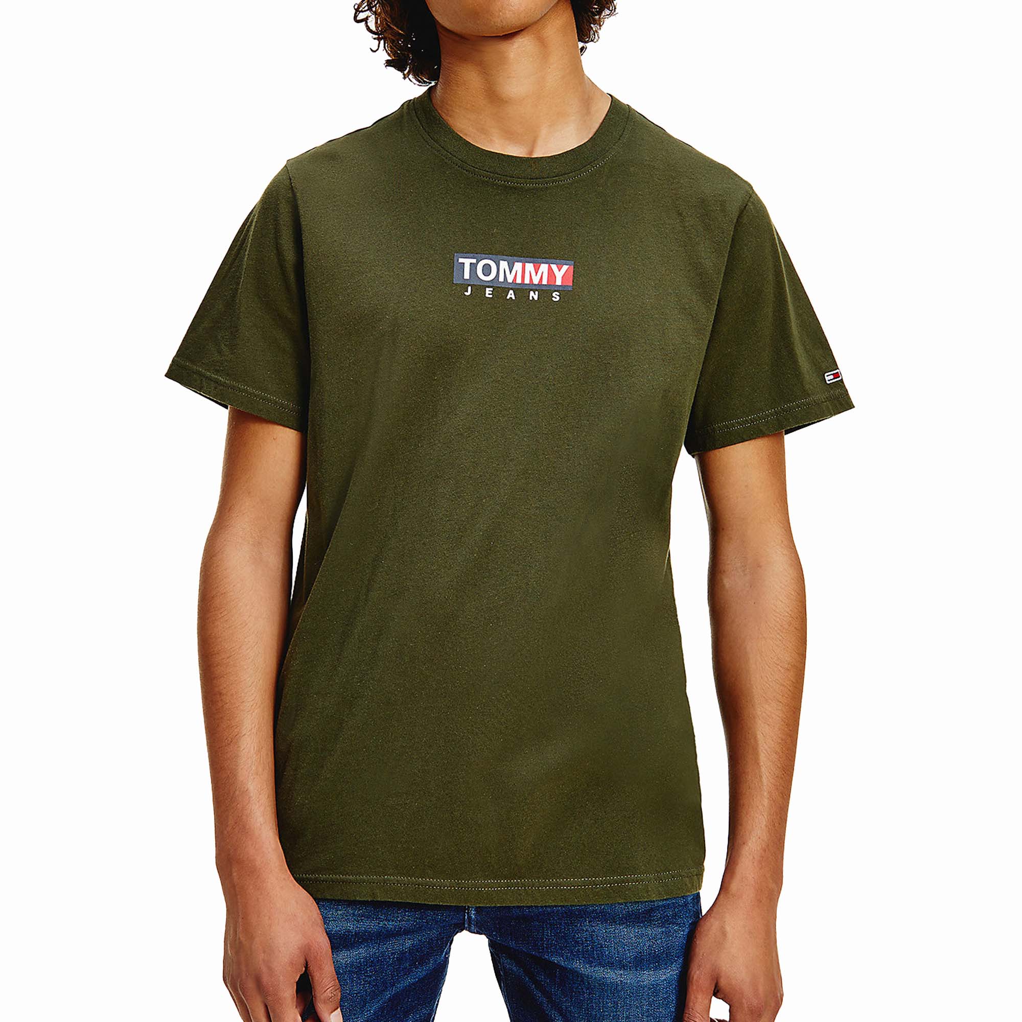Tommy Jeans Entry Print T-Shirt - Dark Olive