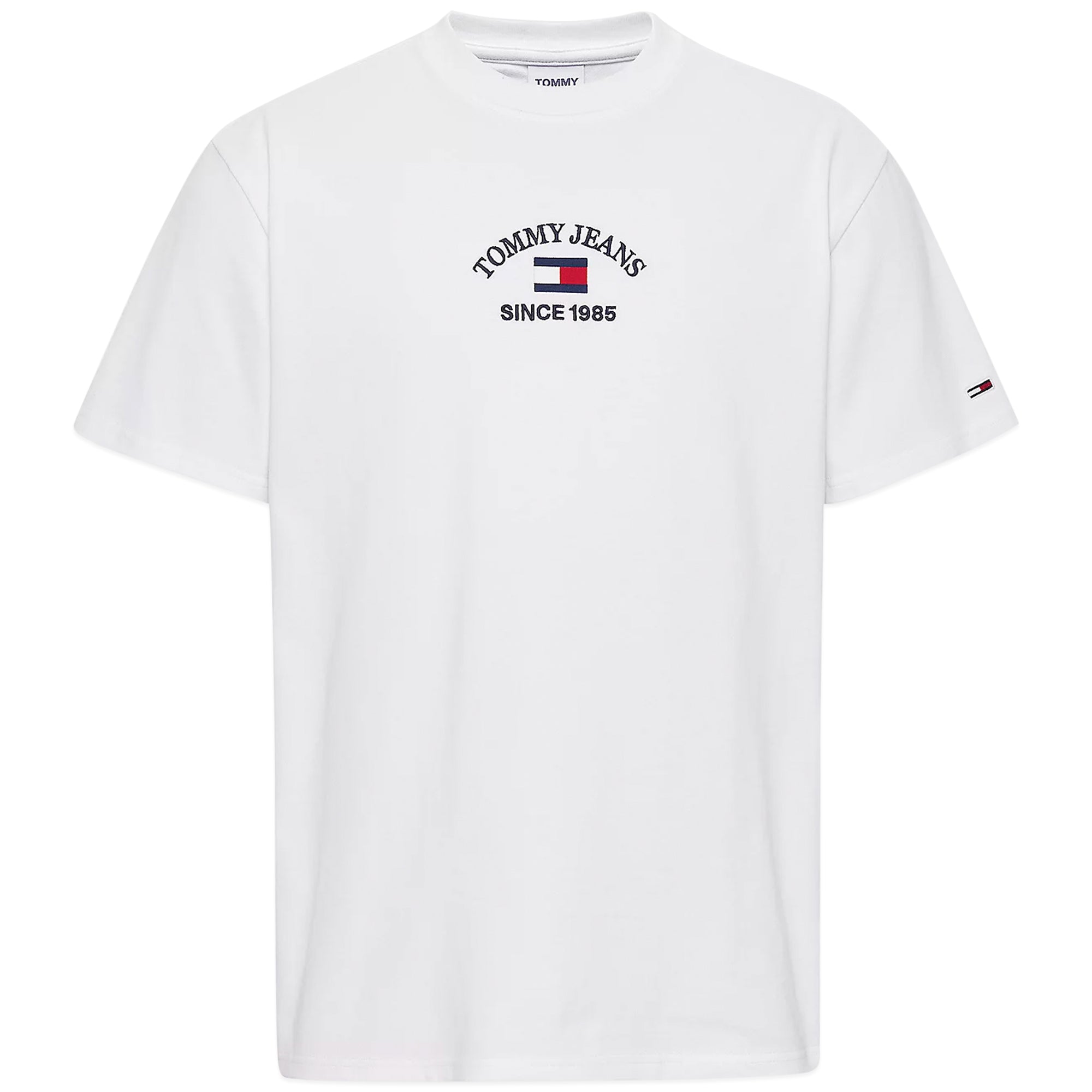 Tommy Jeans Timeless Flocked Flag T-Shirt - White