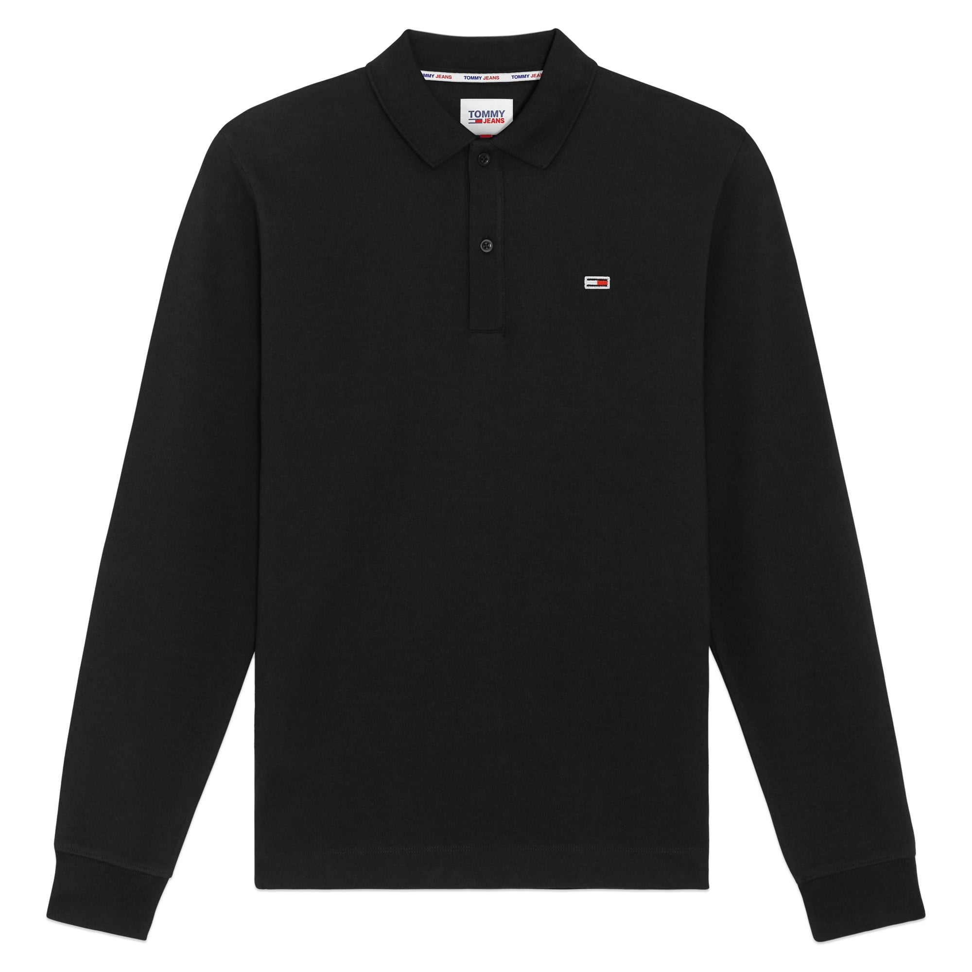 Tommy Jeans Long Sleeve Classics Polo - Black