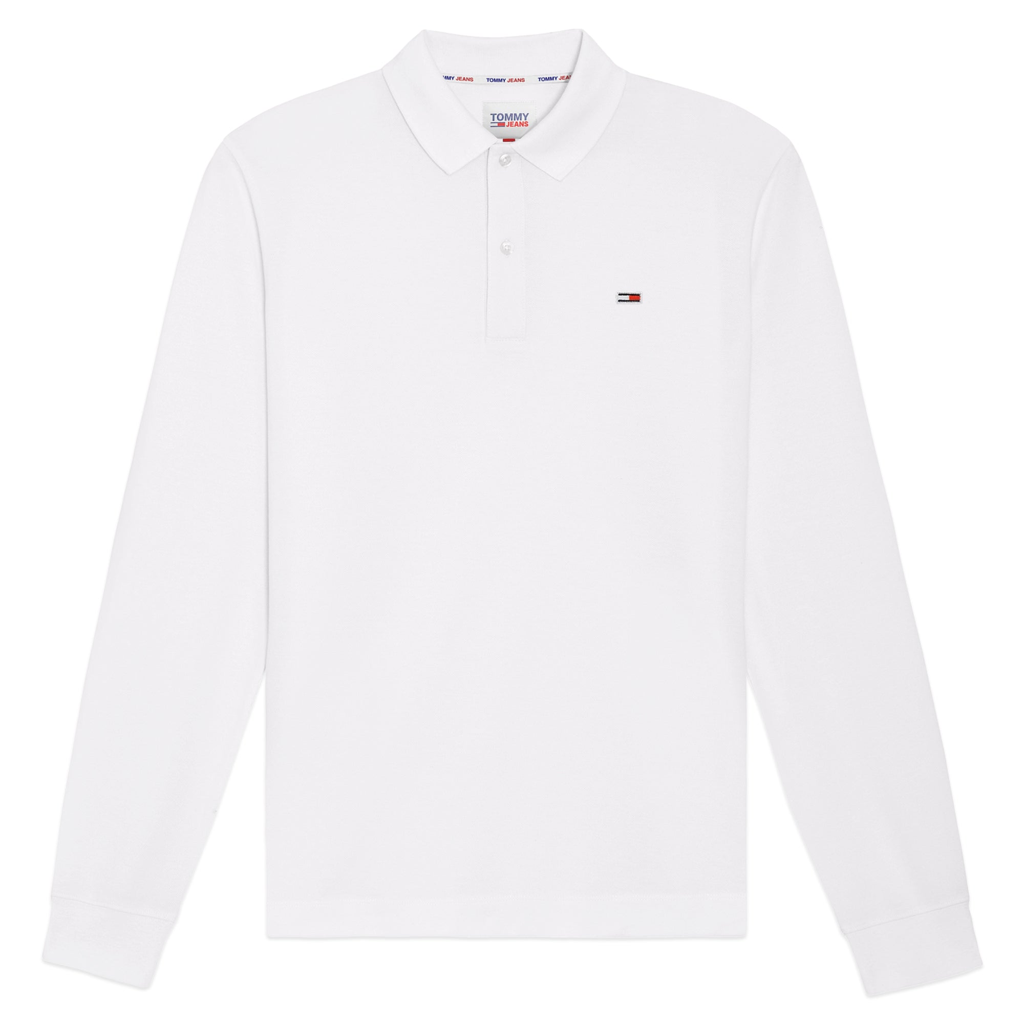 Tommy Jeans Long Sleeve Classics Polo - White