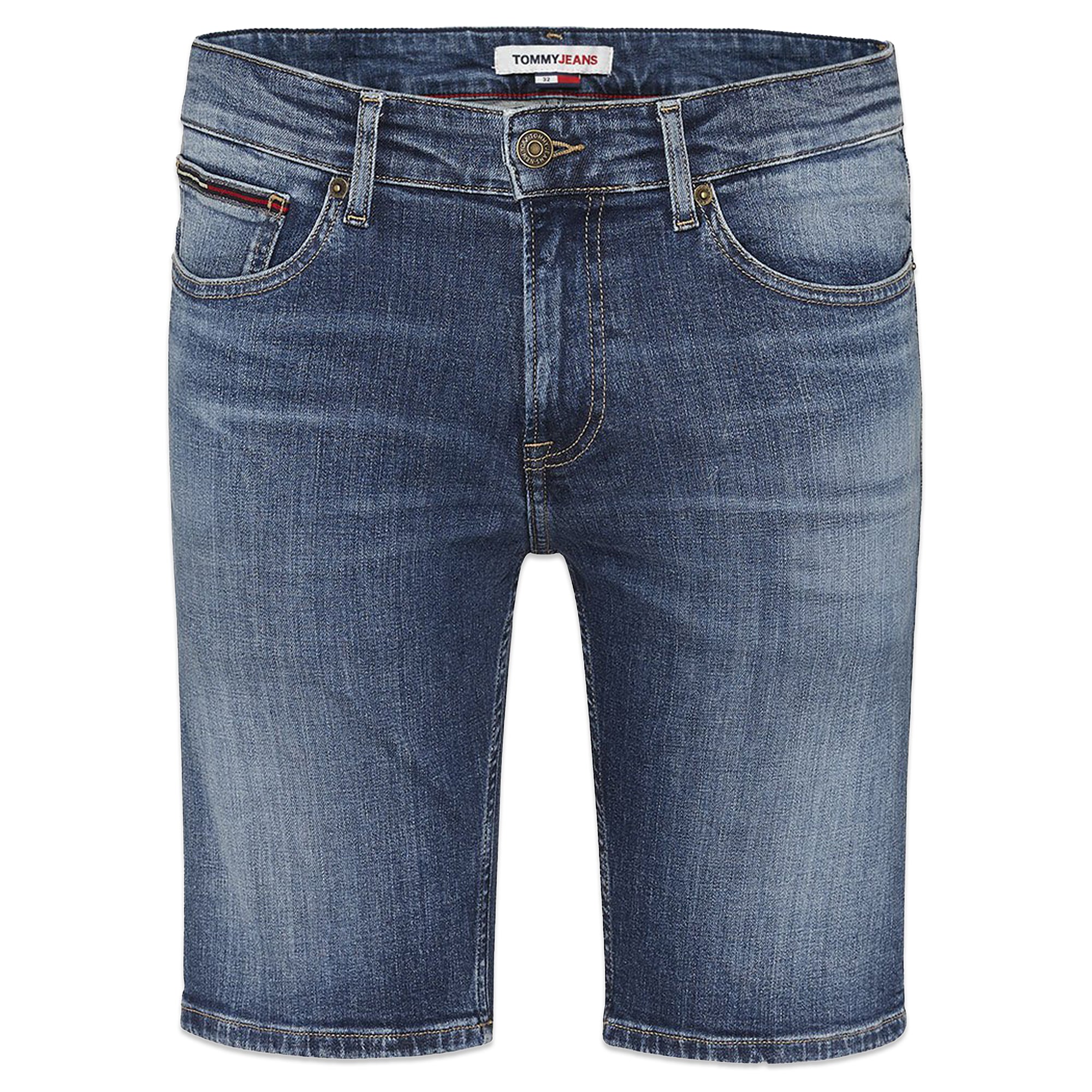 Tommy Jeans Scanton Slim Denim Shorts - Hampton Mid Blue Stretch