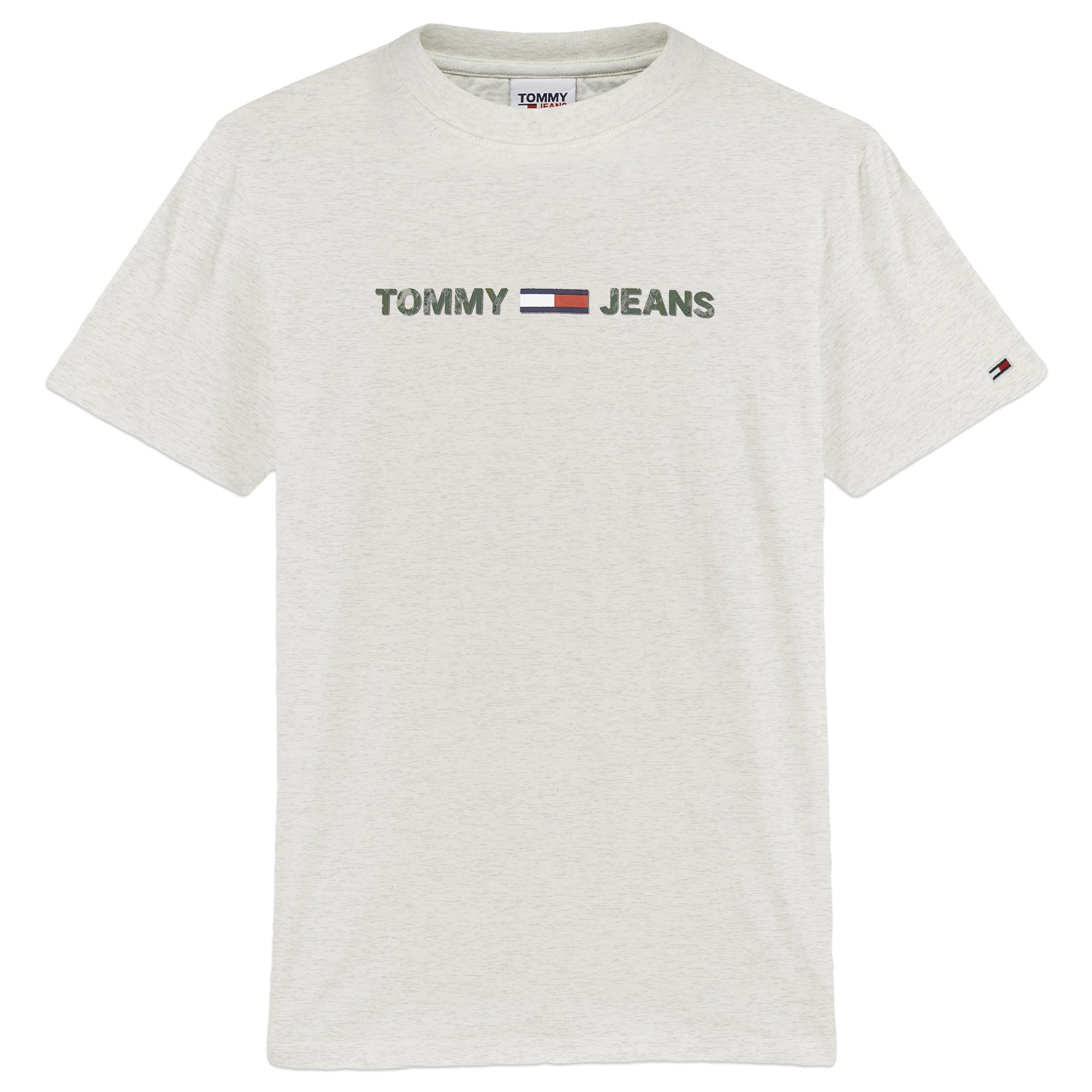 Tommy Jeans Seasonal Linear T-Shirt - White Heather