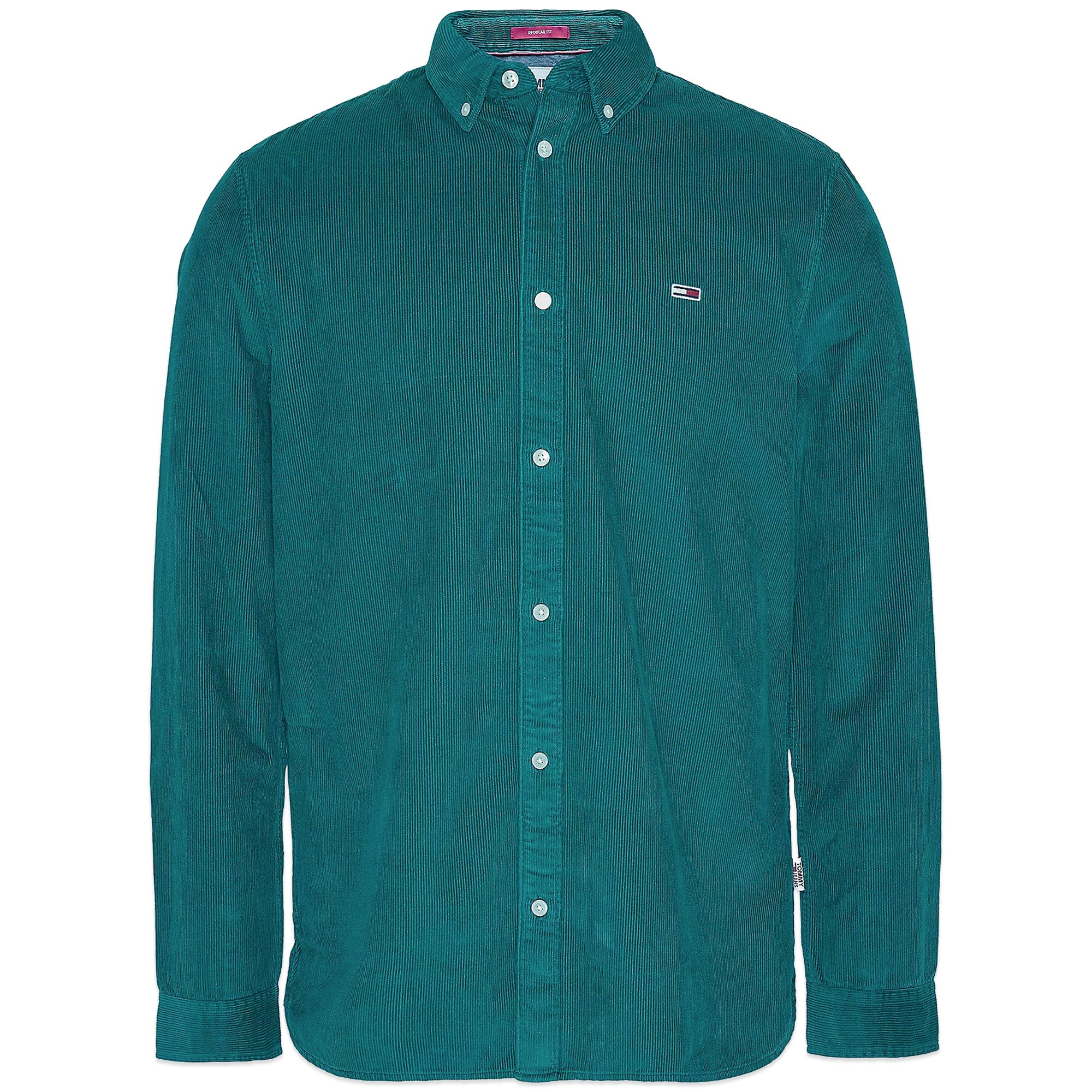 Tommy Jeans Solid Cord Shirt - Dark Turf Green