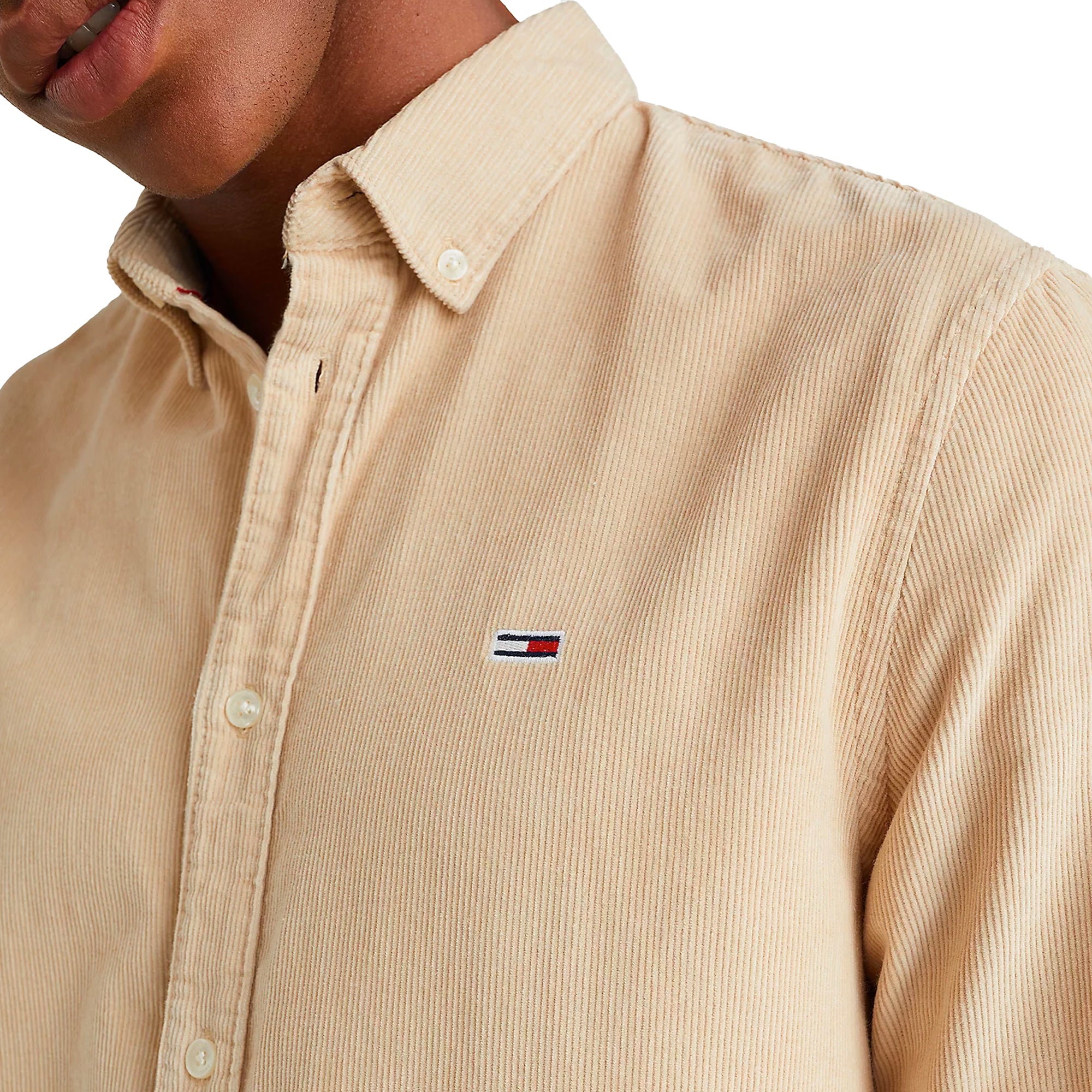 Tommy Jeans Solid Cord Shirt - Trench