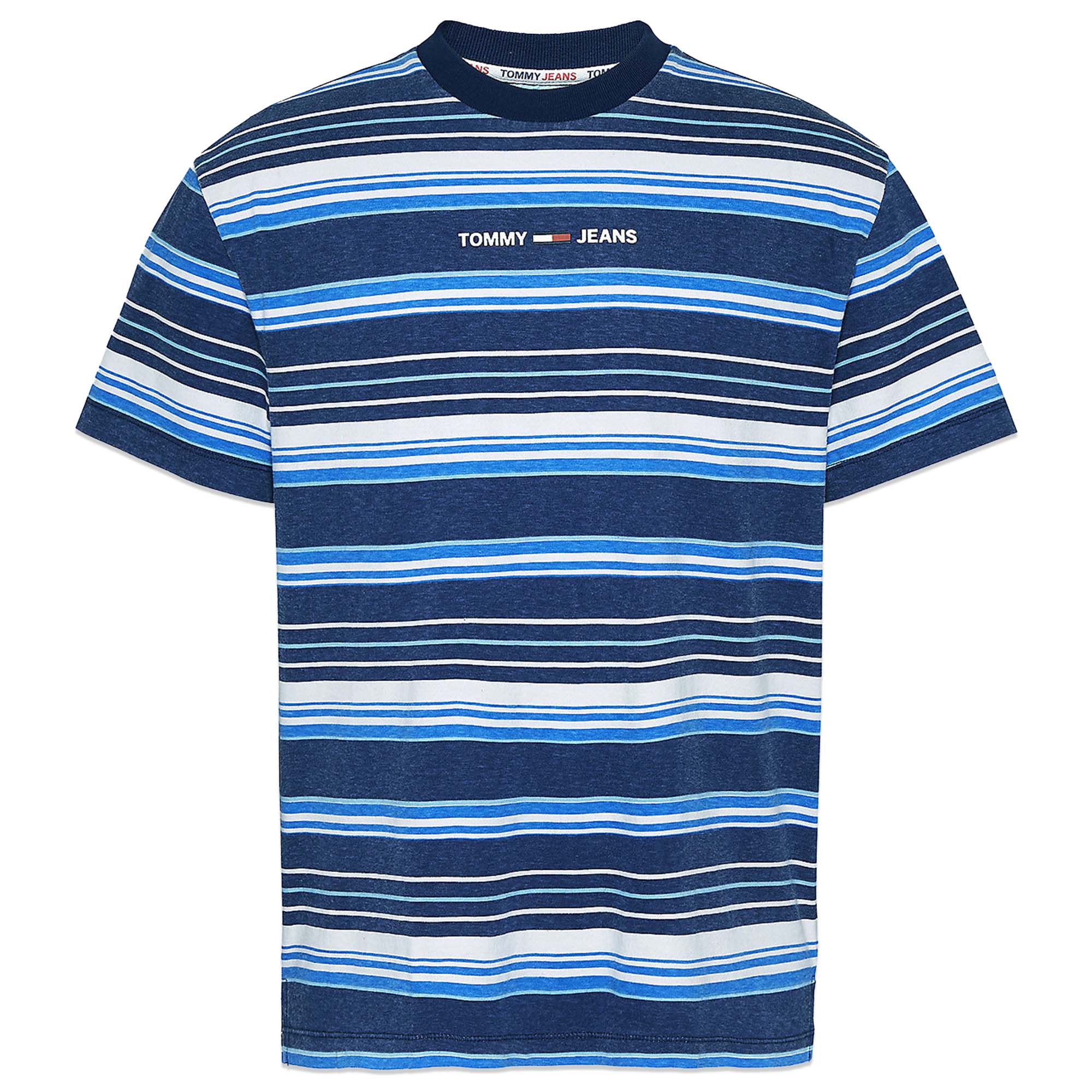 Tommy Multistripe Layout T-Shirt - Twilight Navy