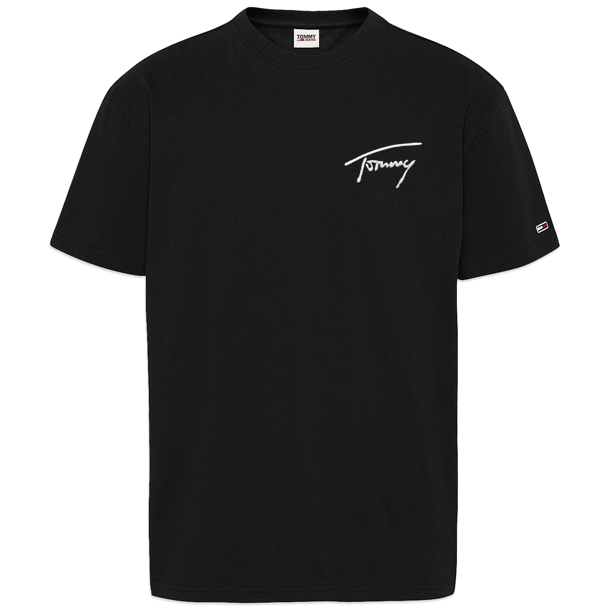 Tommy Signature Embroidery T-Shirt - Black