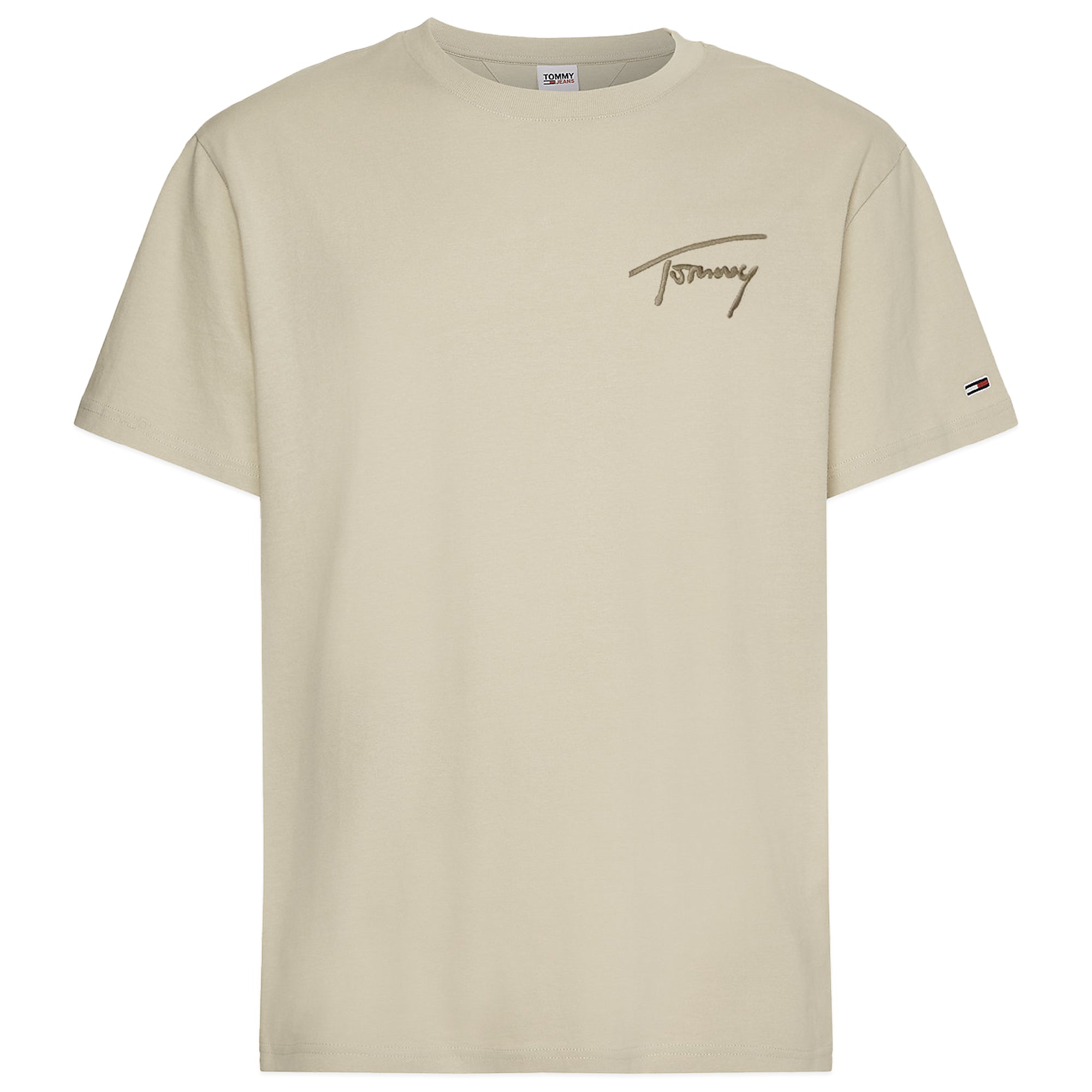 Tommy Signature Embroidery T-Shirt - Savannah Sand