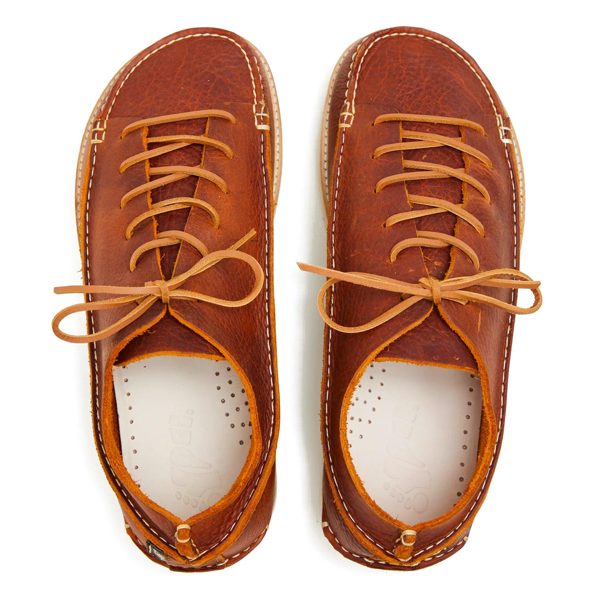 Yogi Finn 3 Tumbled Leather EVA Sole Shoe - Chestnut Brown