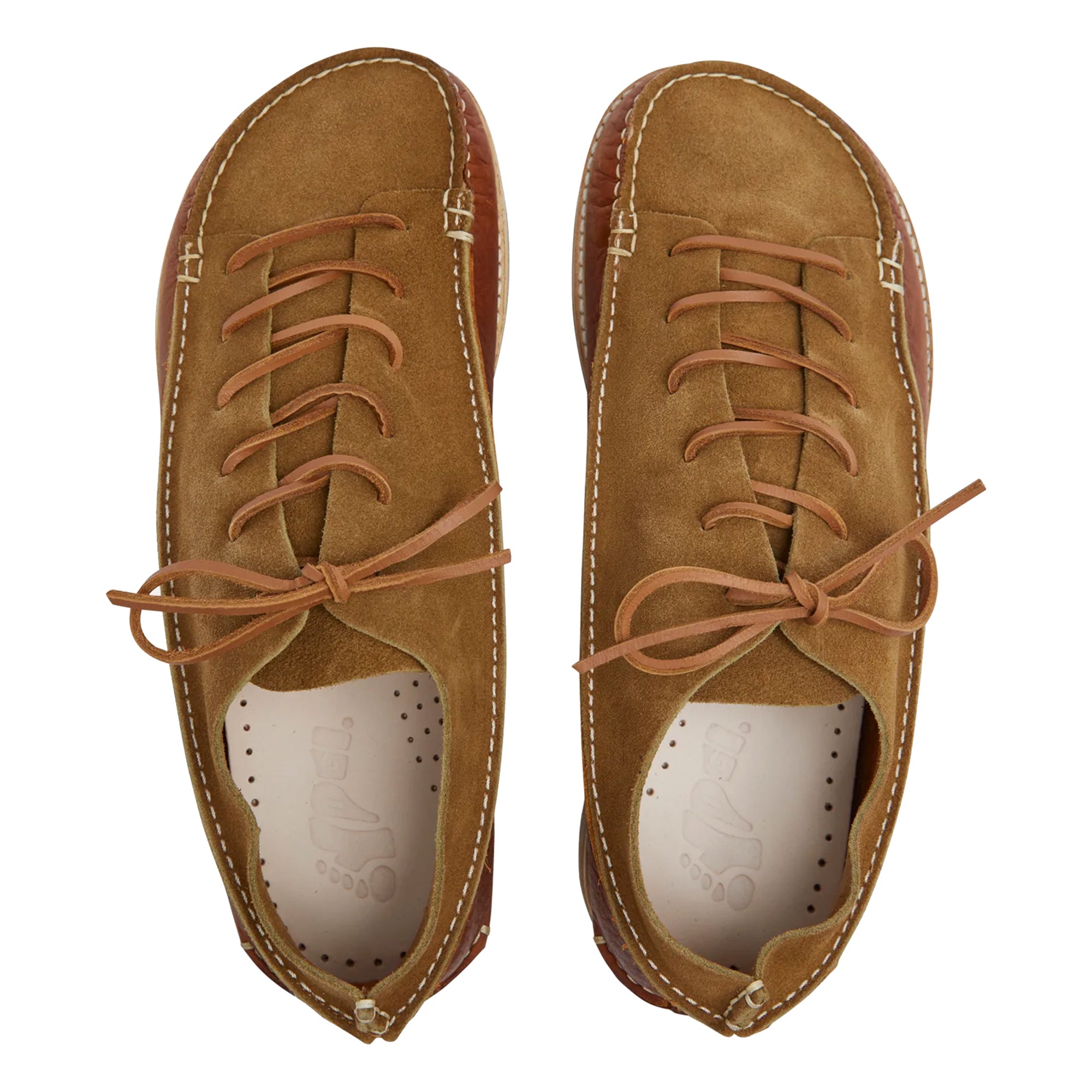 Yogi Finn Tumbled Leather & Suede Crepe Sole Shoe -  Chestnut Brown