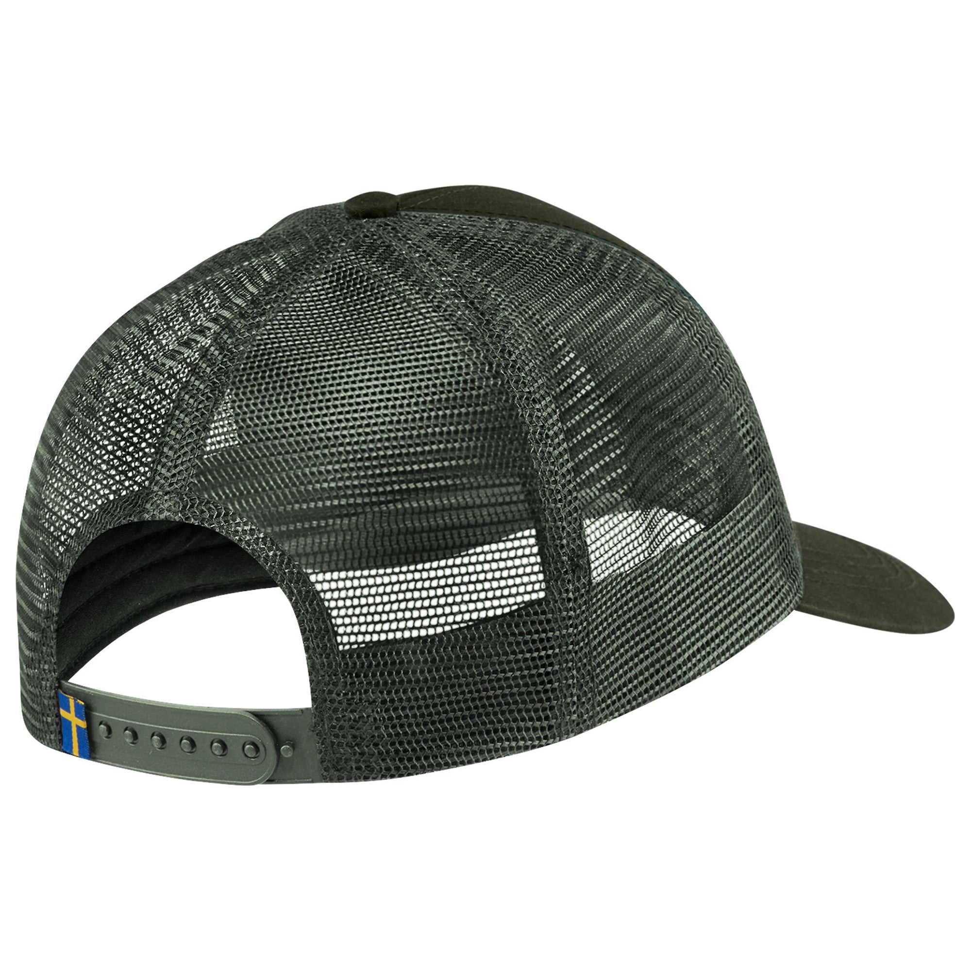 Rear view of 1960 Logo Langtradarkeps cap for Men in Deep Forest