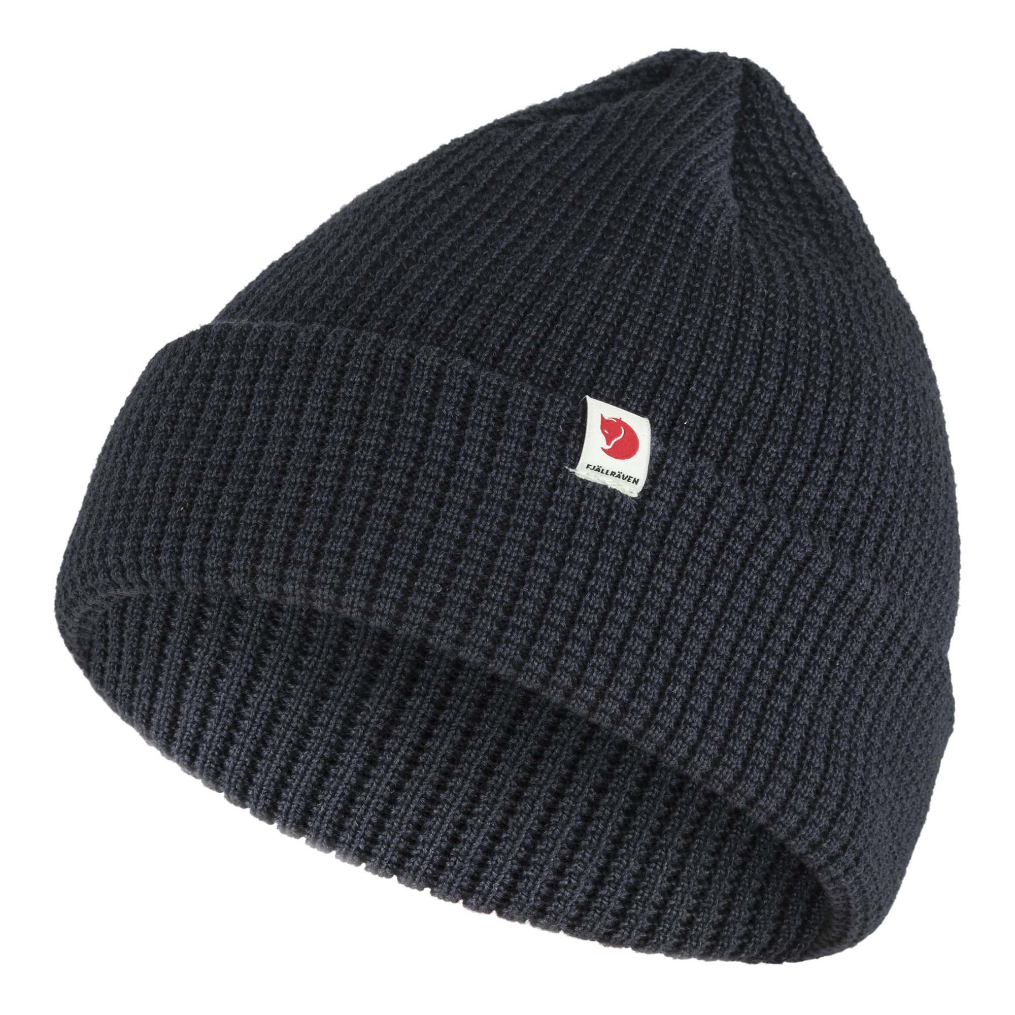 Side view of Fjallraven Tab Beanie for Men in Navy